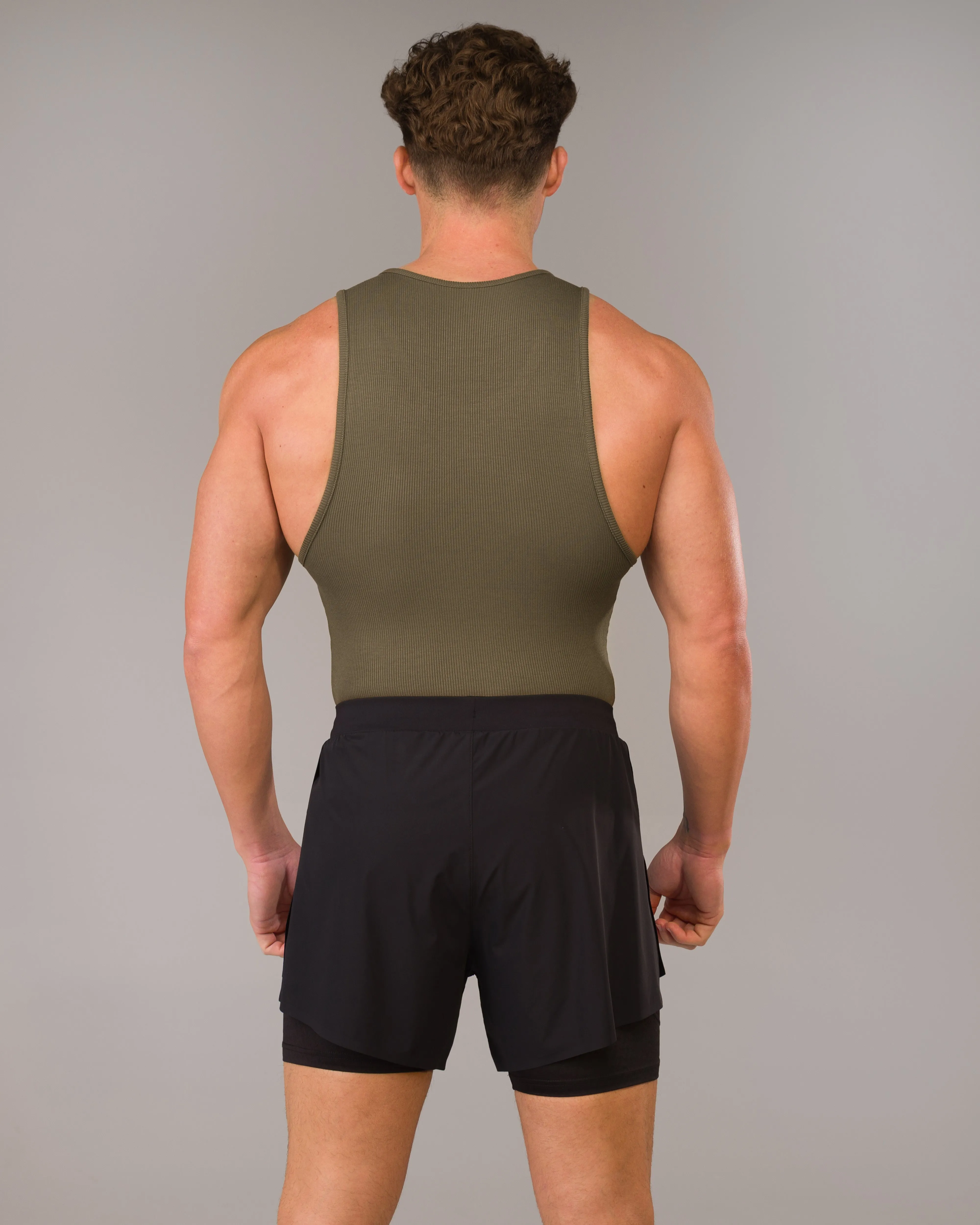 Zero Ribbed Tank 2pk - Signature Green / Signature Brown sold by Alphalete product image thumbnail 4