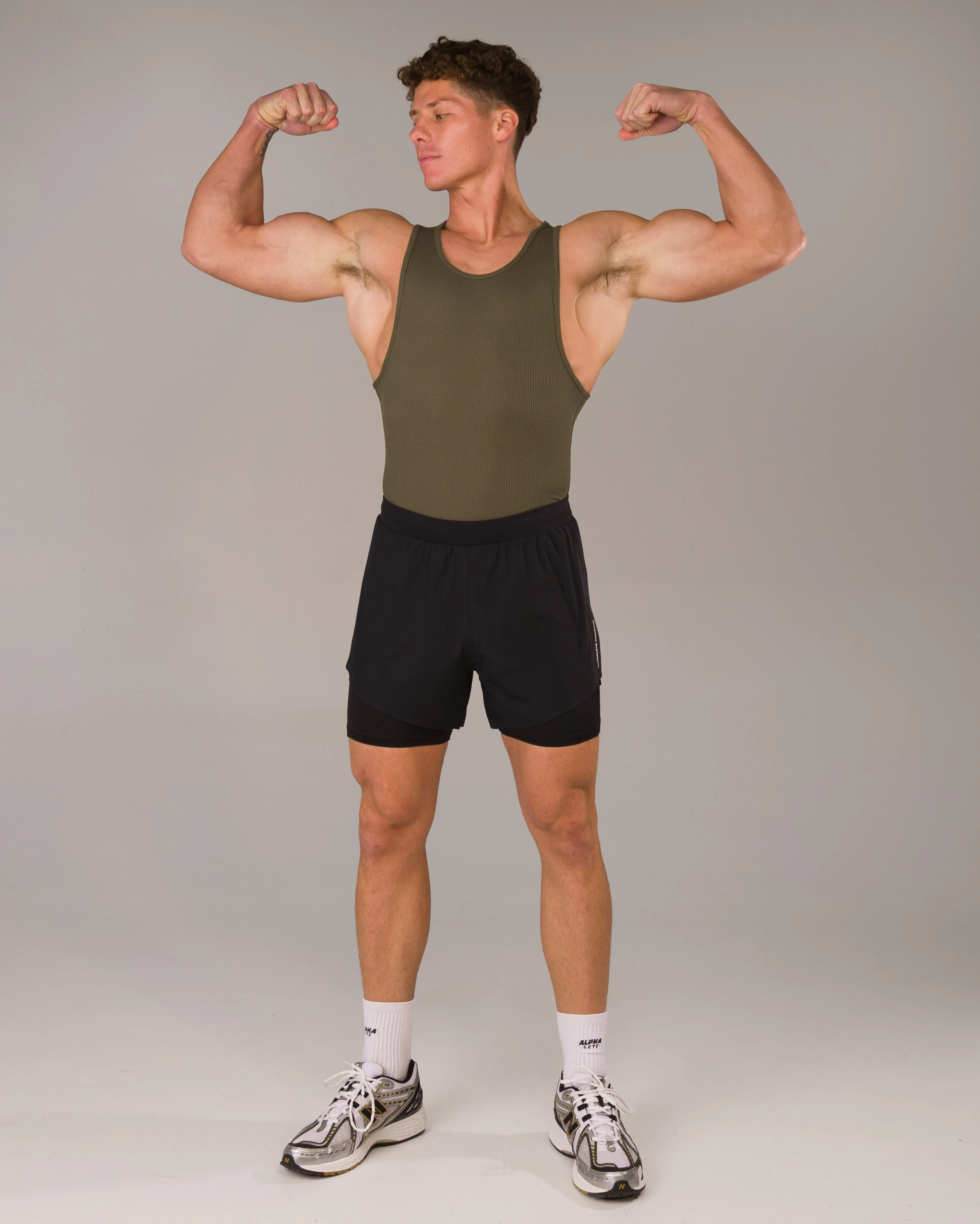 Zero Ribbed Tank 2pk - Signature Green / Signature Brown sold by Alphalete product image thumbnail 5