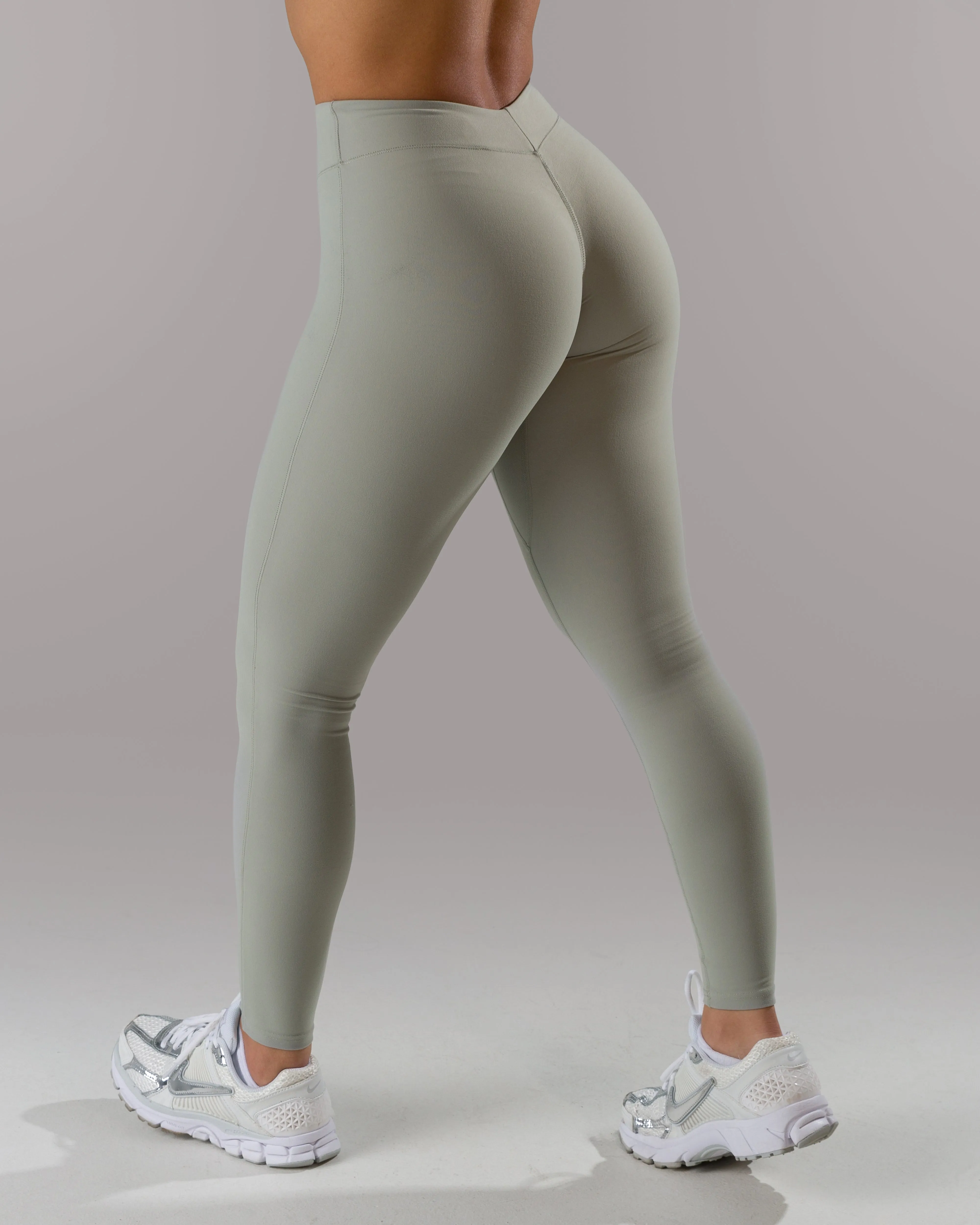 Dip Back Mid Rise Legging - Silver sold by Alphalete
