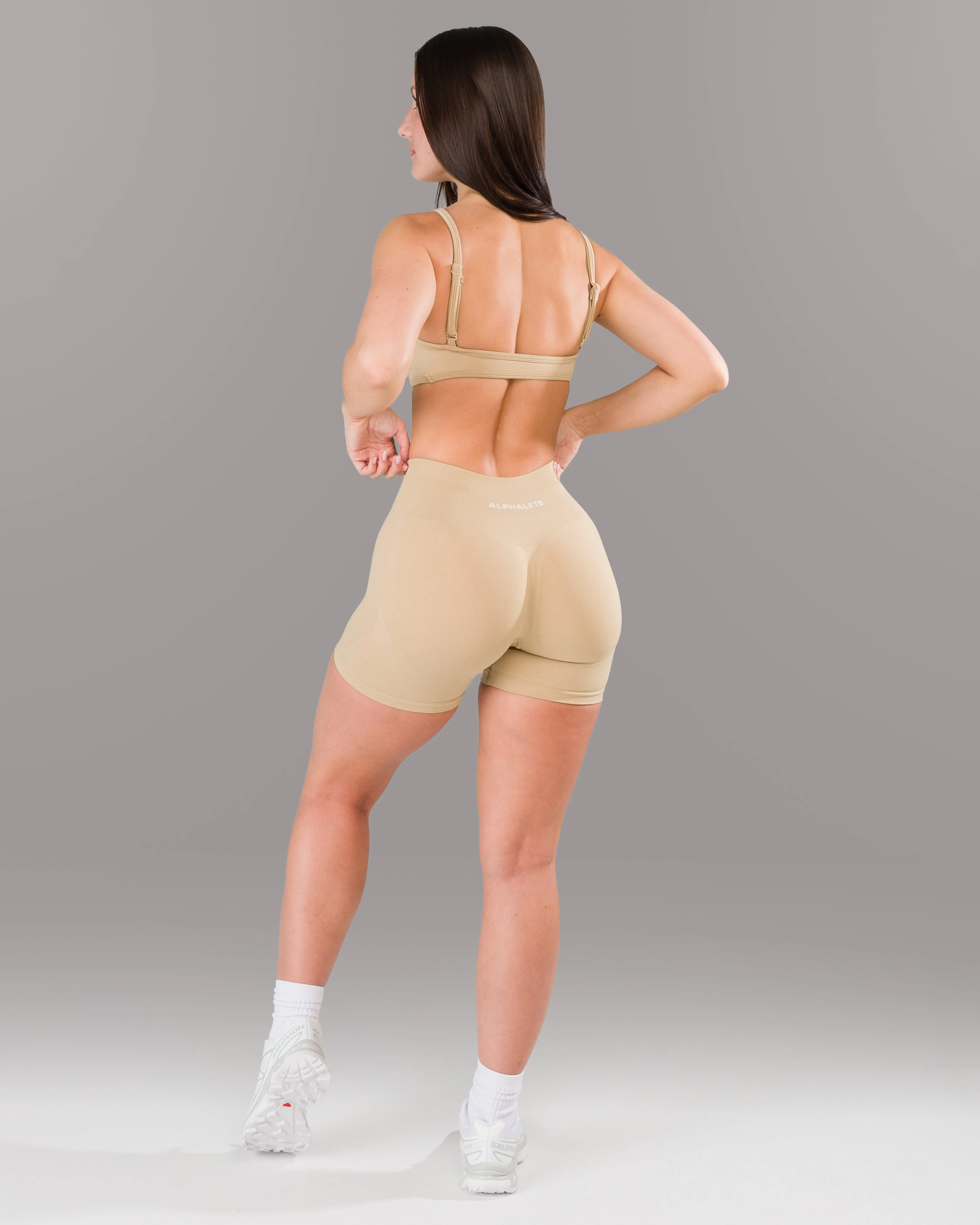 Pump Mid Rise Short - Sahara w/ Logo sold by Alphalete product image thumbnail 5