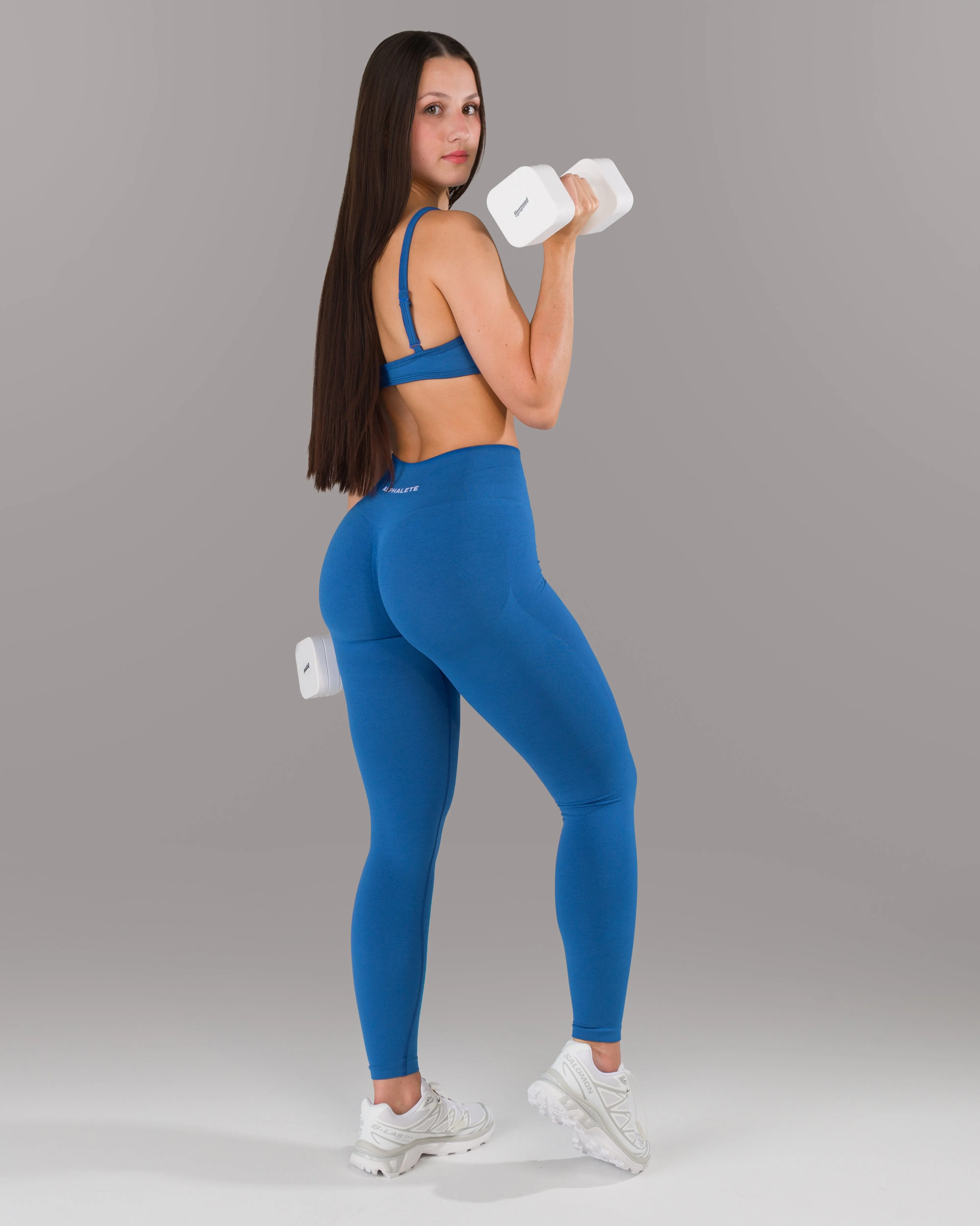 Pump Mid Rise Legging - Palace Blue sold by Alphalete product image thumbnail 5