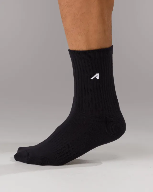 Elite "A" Sock 3pk - Black sold by Alphalete