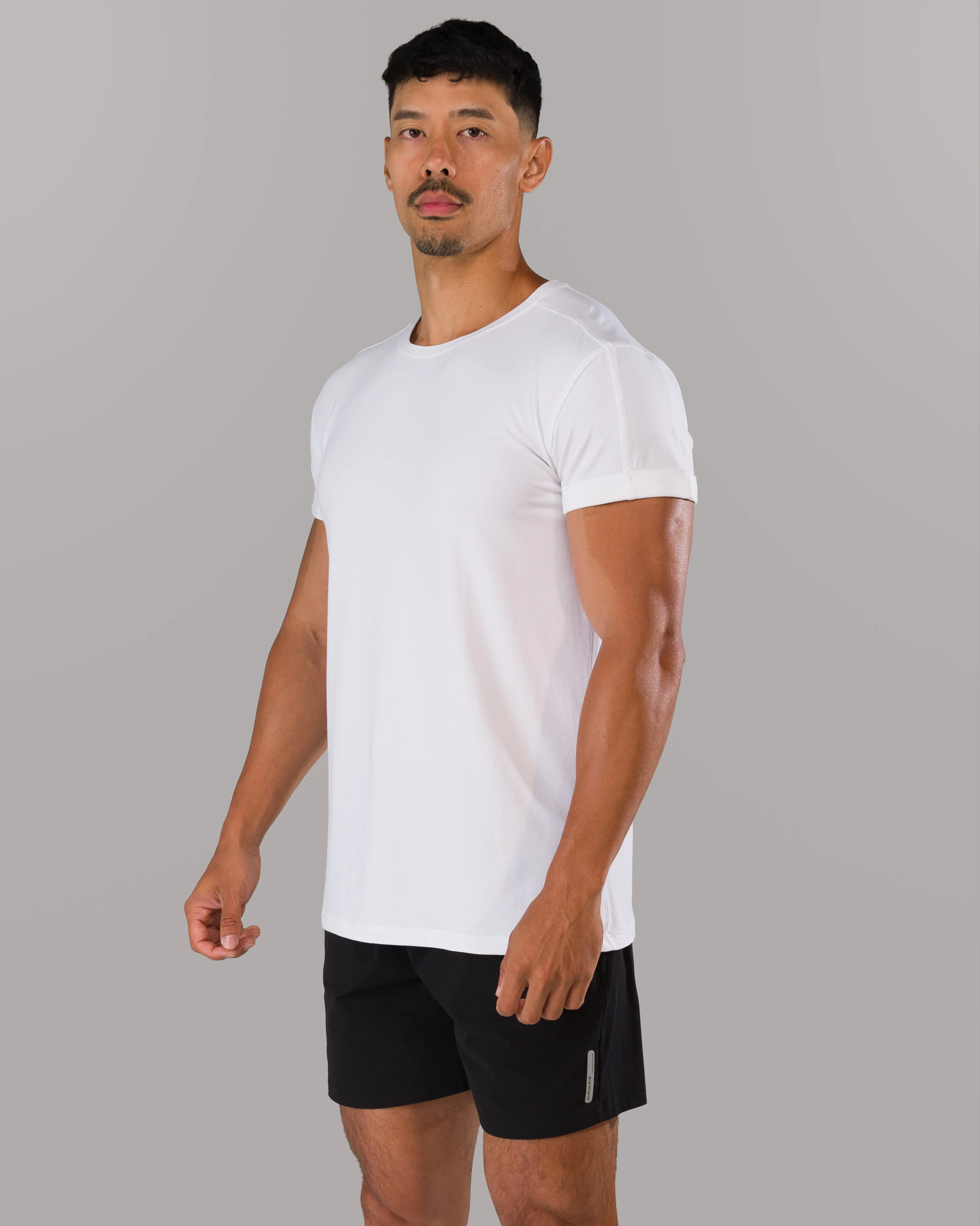 Rolled Muscle Tee - White sold by Alphalete product image thumbnail 2