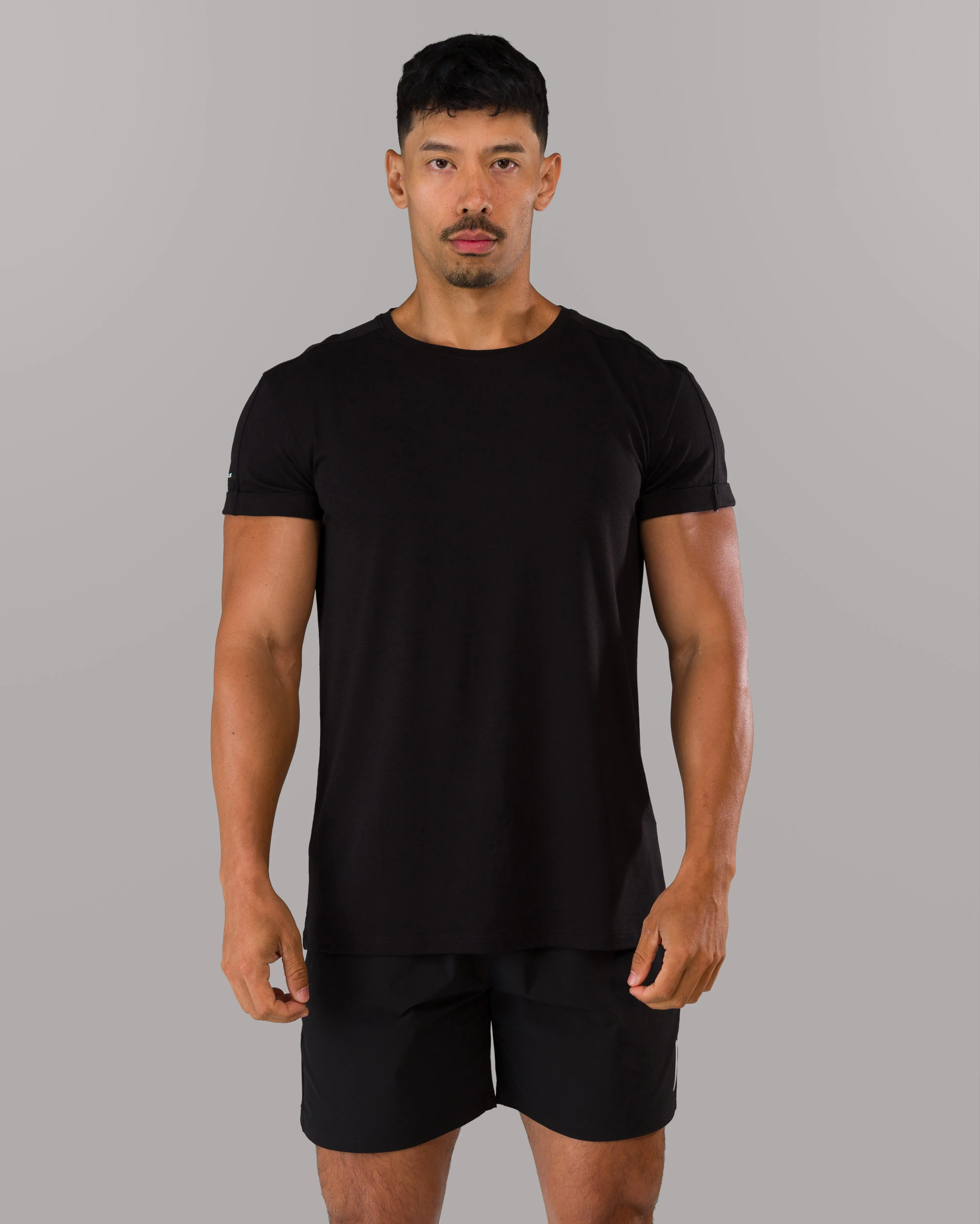Rolled Muscle Tee - Black sold by Alphalete