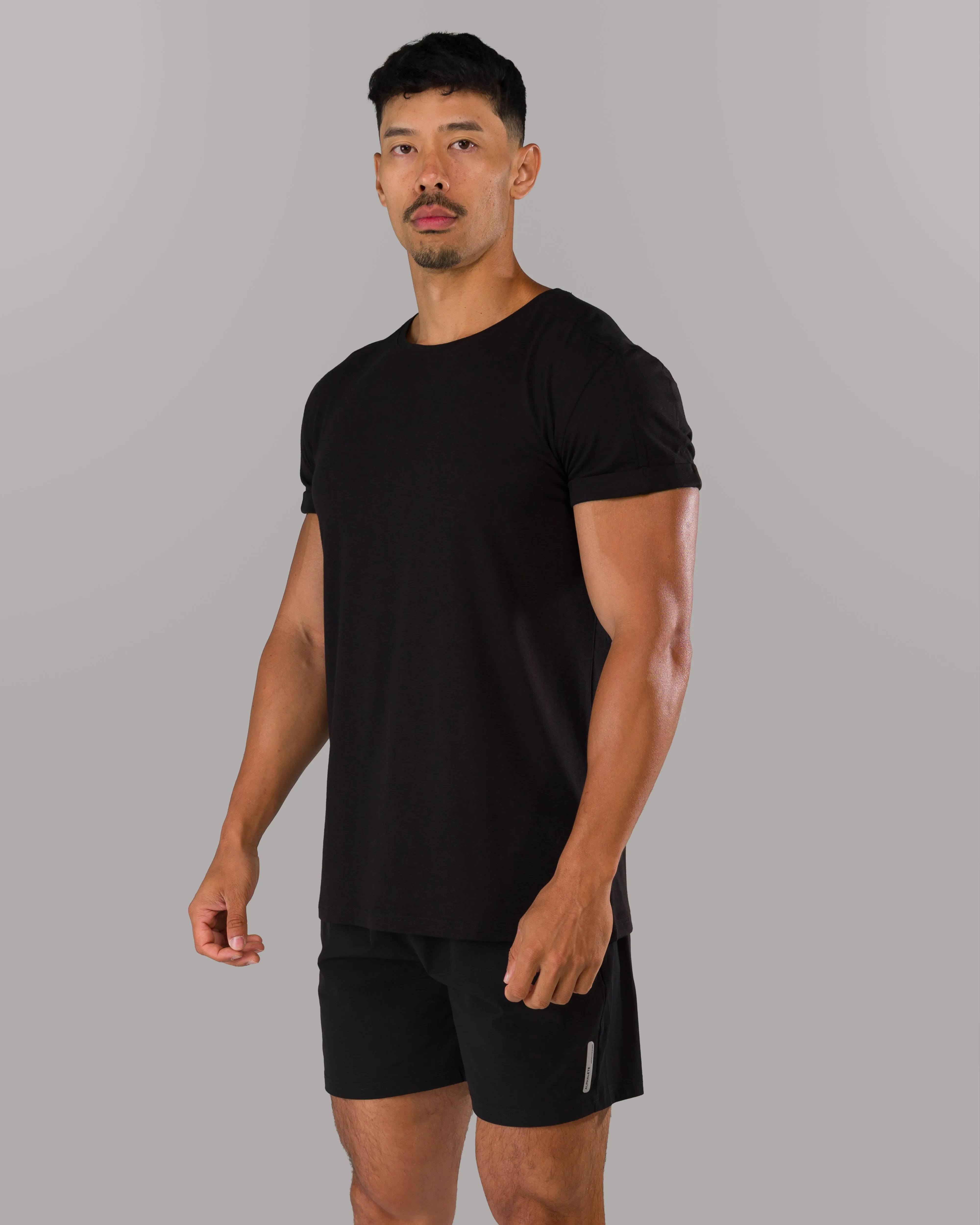 Rolled Muscle Tee - Black sold by Alphalete product image thumbnail 2