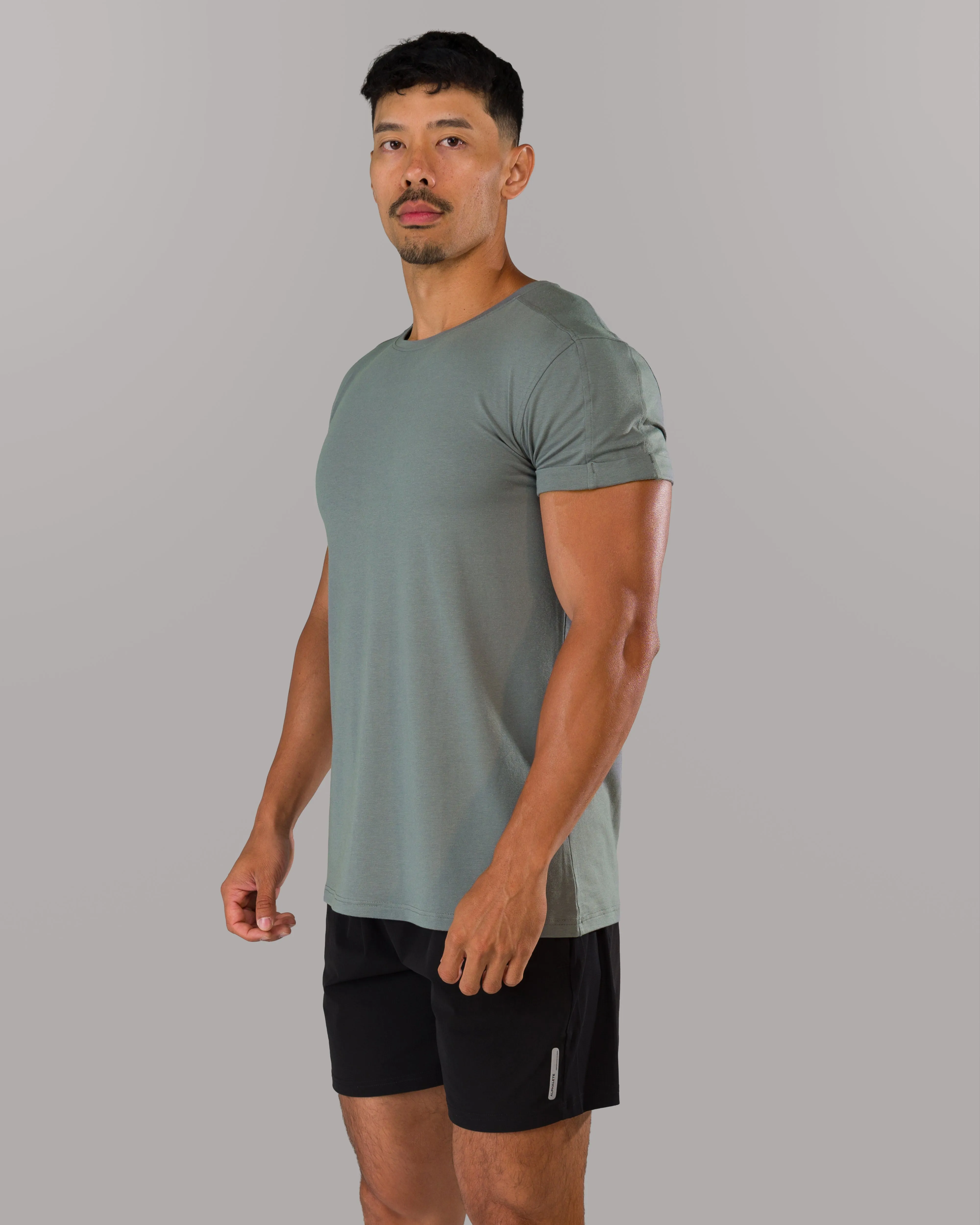Rolled Muscle Tee - Grey sold by Alphalete product image thumbnail 2