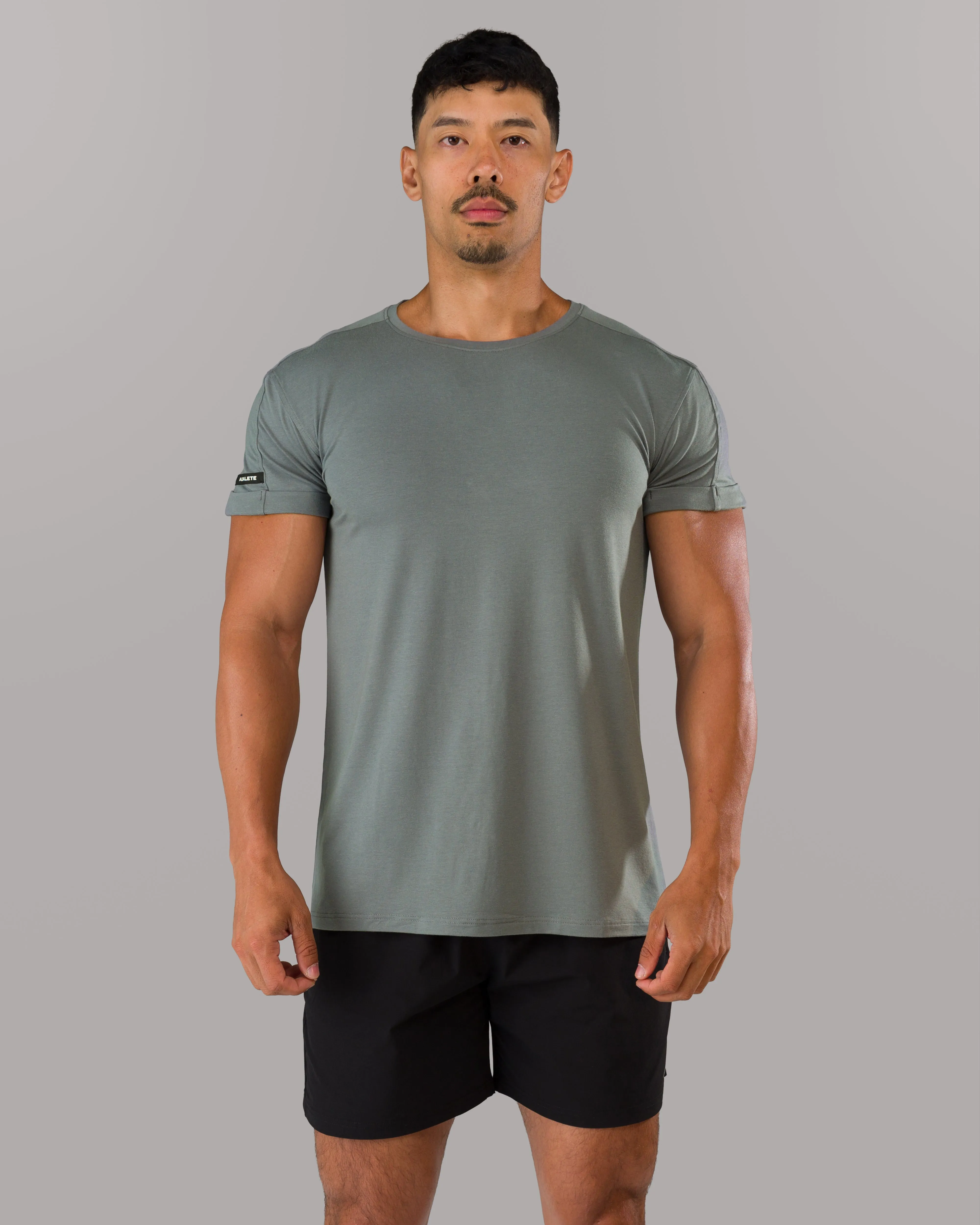 Rolled Muscle Tee - Grey sold by Alphalete
