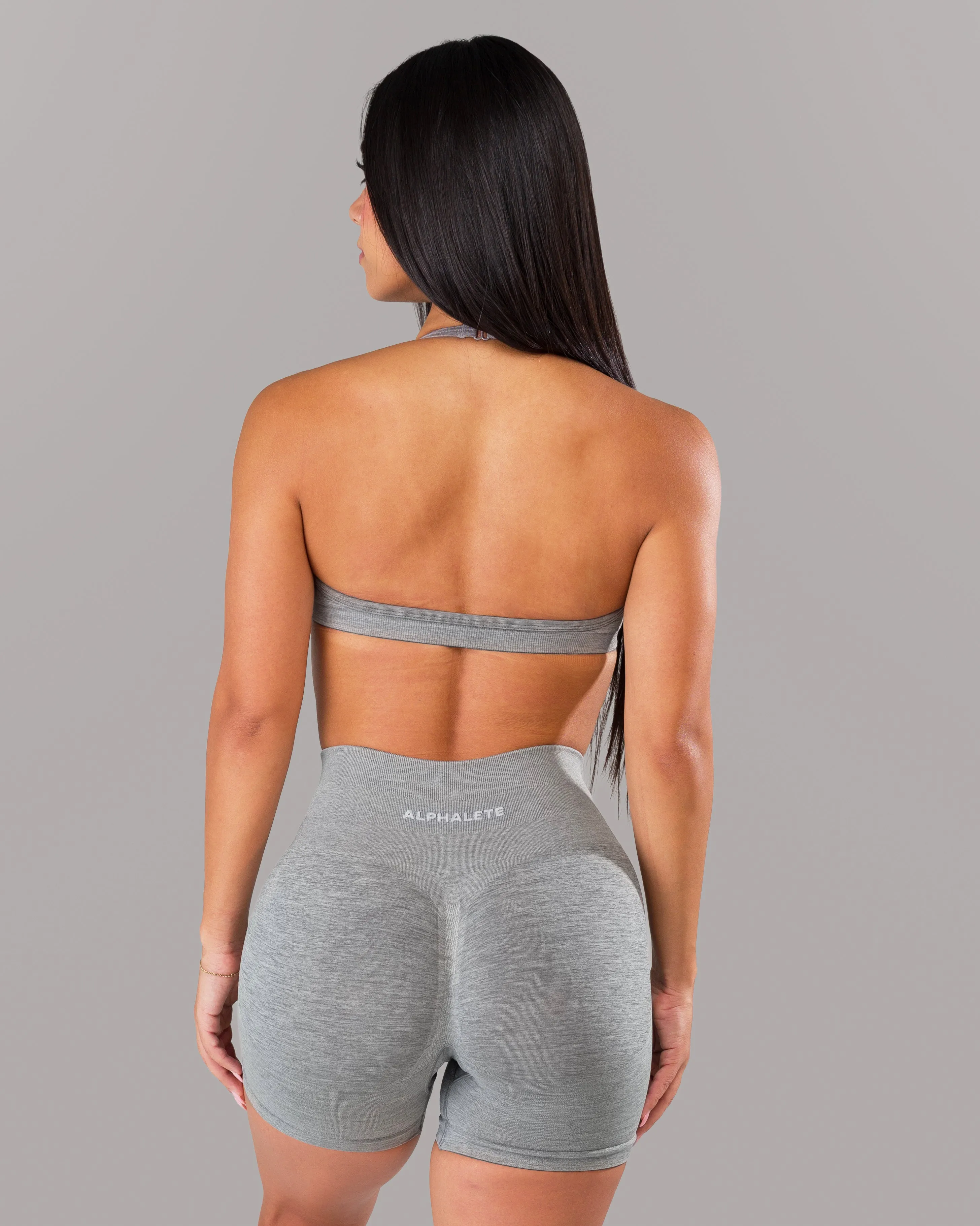 Amplify Minimal Bra - Heather Grey sold by Alphalete product image thumbnail 3
