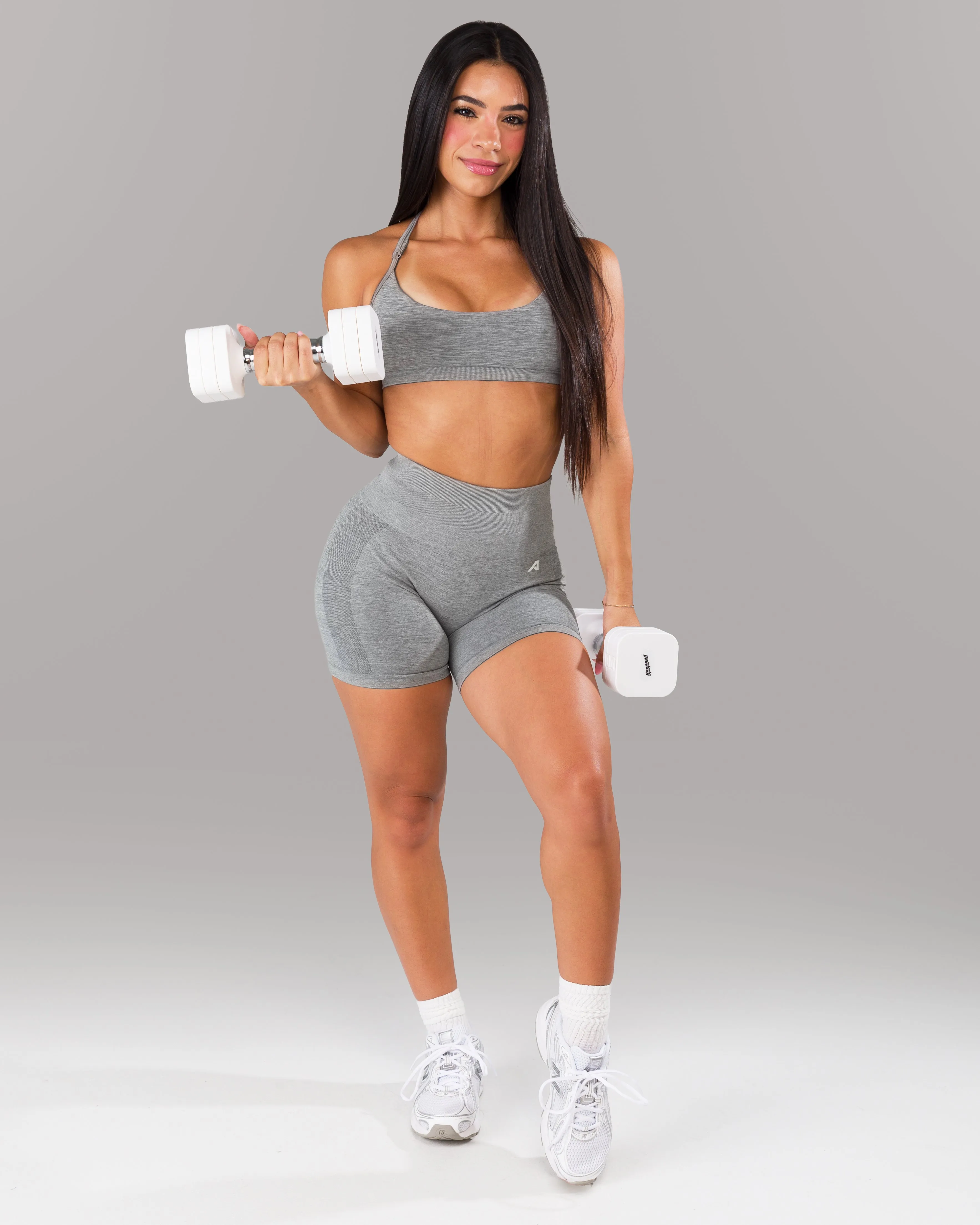 Amplify Minimal Bra - Heather Grey sold by Alphalete product image thumbnail 4