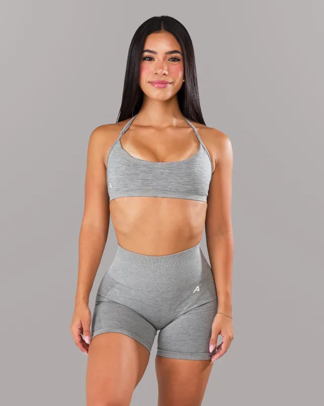 Amplify Minimal Bra - Heather Grey sold by Alphalete