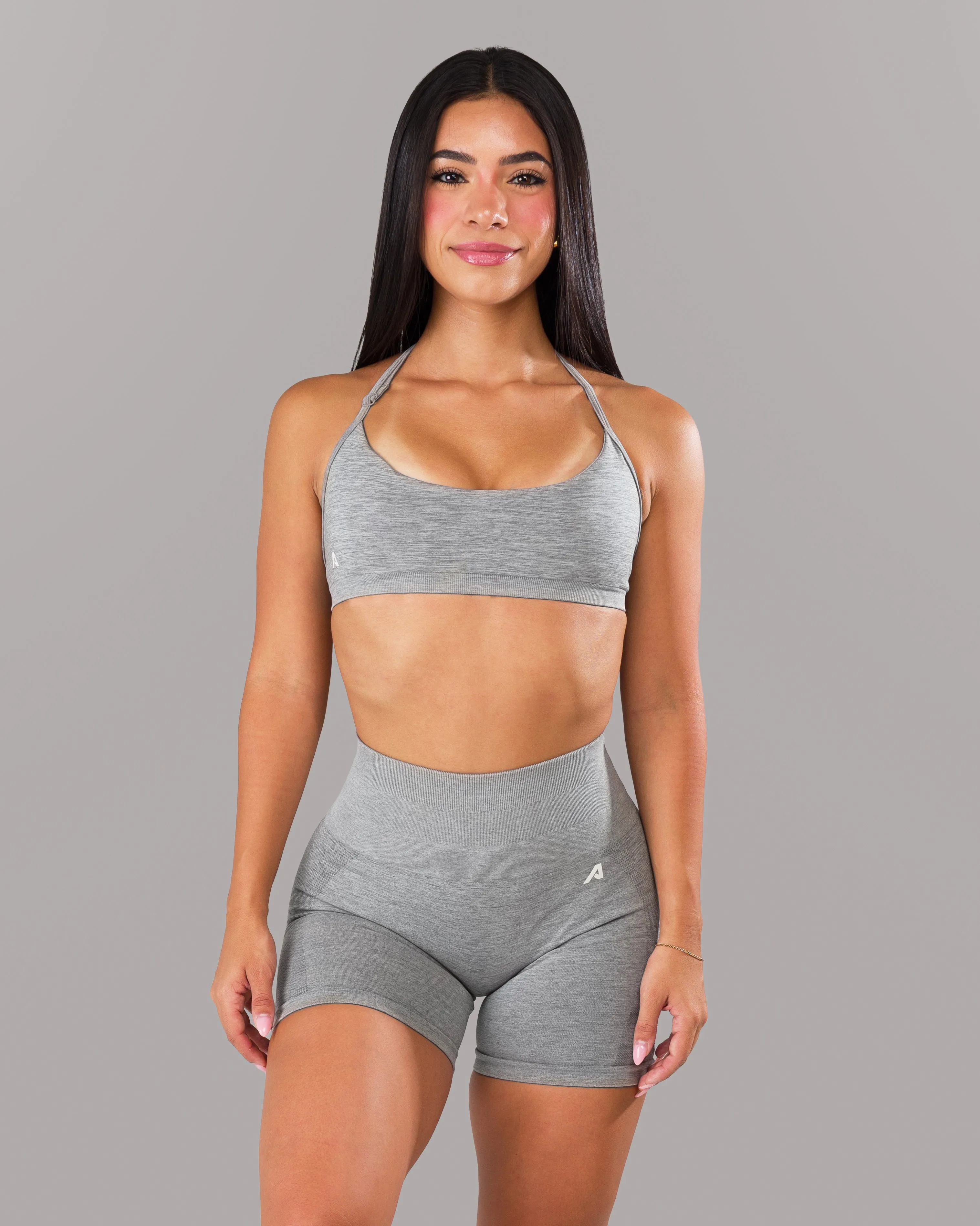 Amplify Minimal Bra - Heather Grey sold by Alphalete