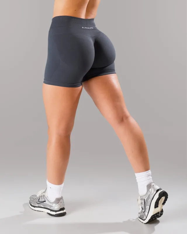 Pump Mid Rise Short - Dusty Navy sold by Alphalete