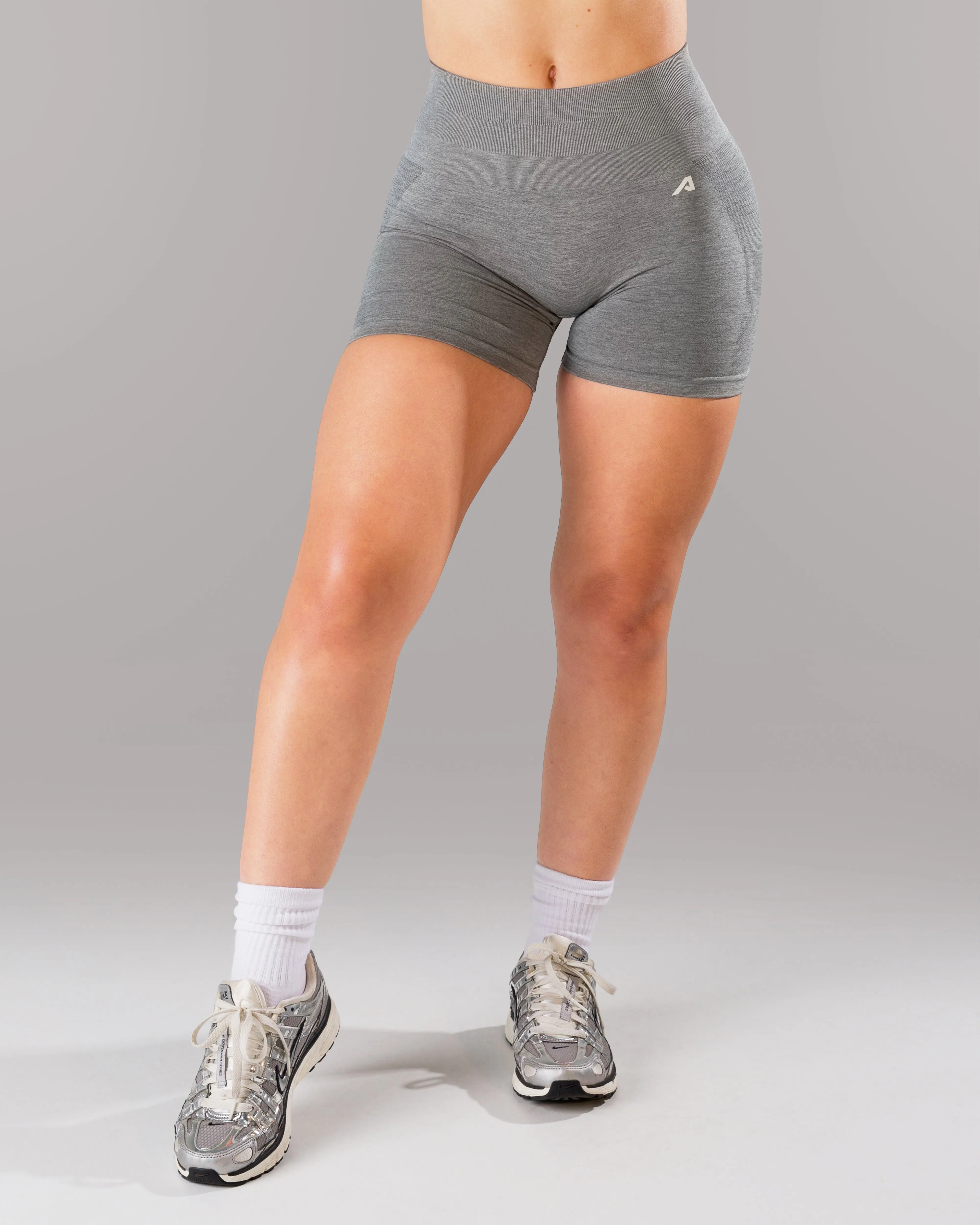 Pump Mid Rise Short - Heather Grey sold by Alphalete product image thumbnail 3