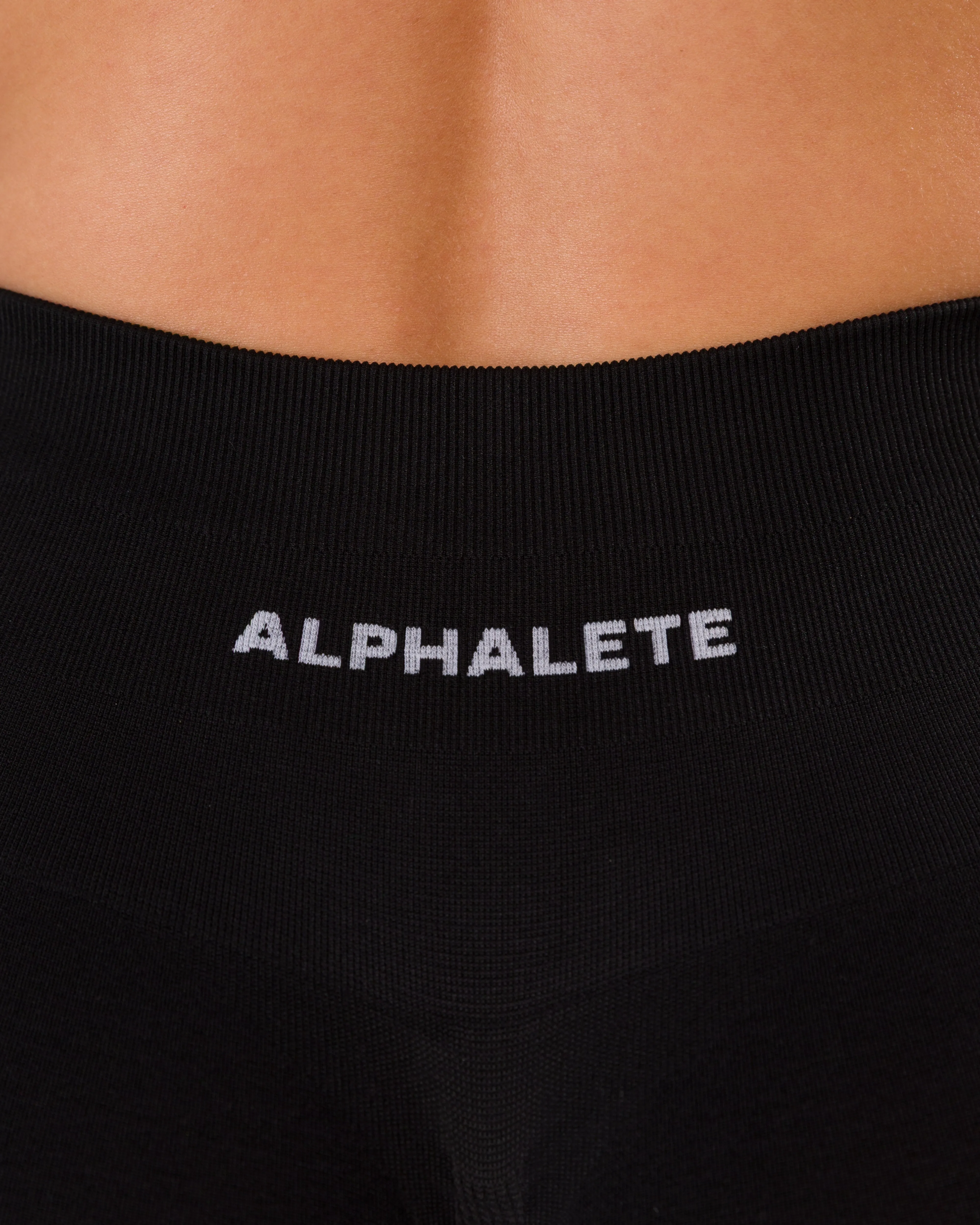 Pump Mid Rise Short - Black w/ Logo sold by Alphalete product image thumbnail 3