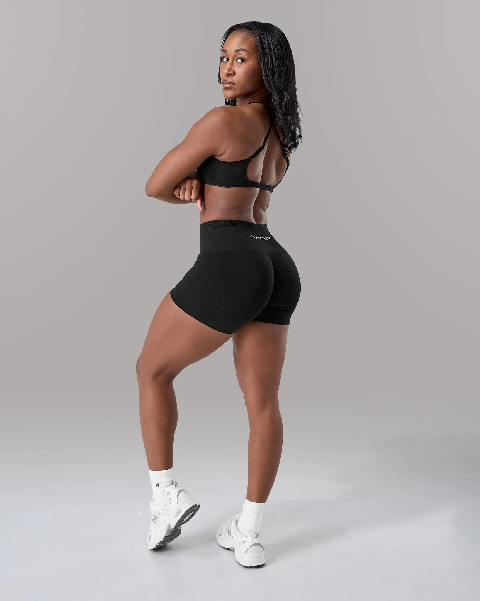 Contour Mid Rise Short - Black sold by Alphalete product image thumbnail 4