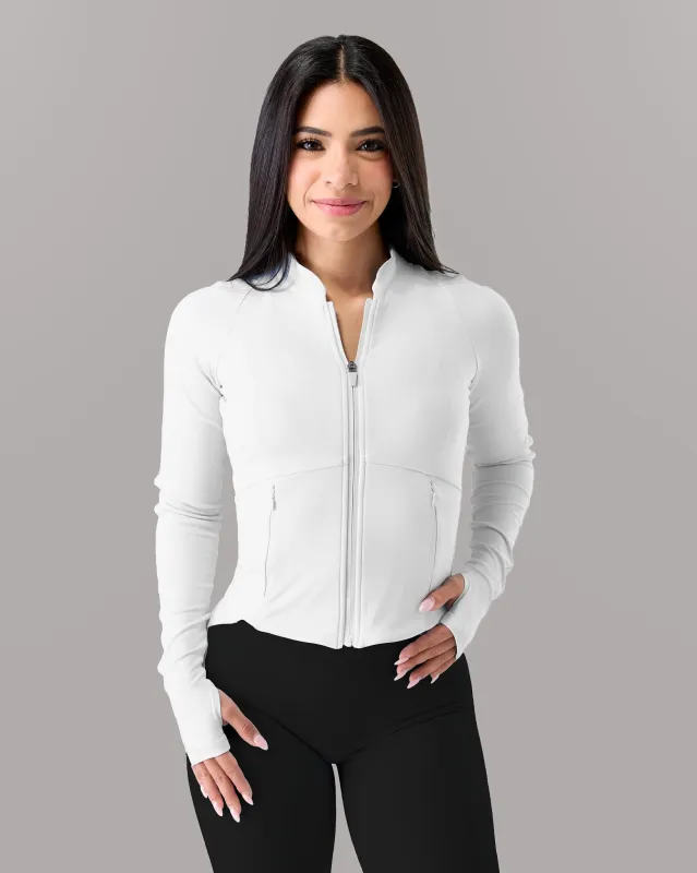 Aura Sculpt Jacket - White sold by Alphalete