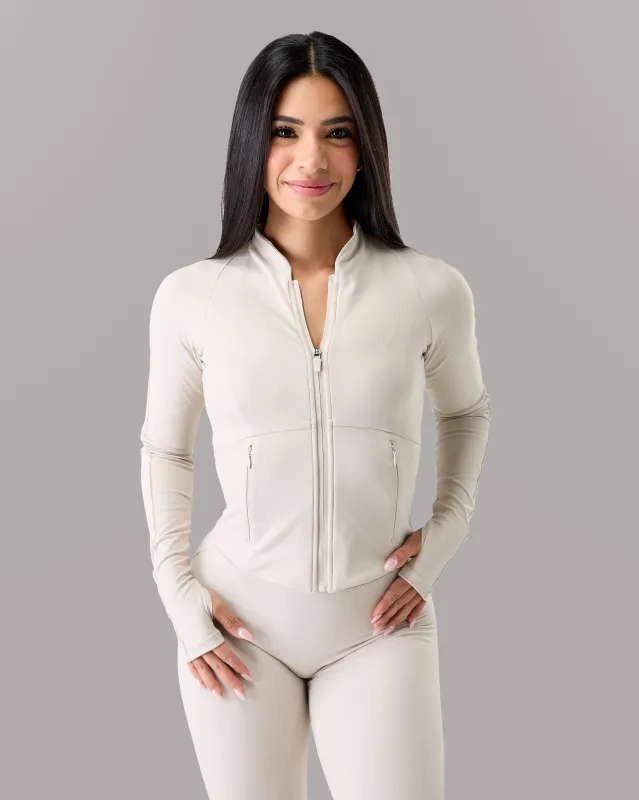 Aura Sculpt Jacket - Wheat sold by Alphalete