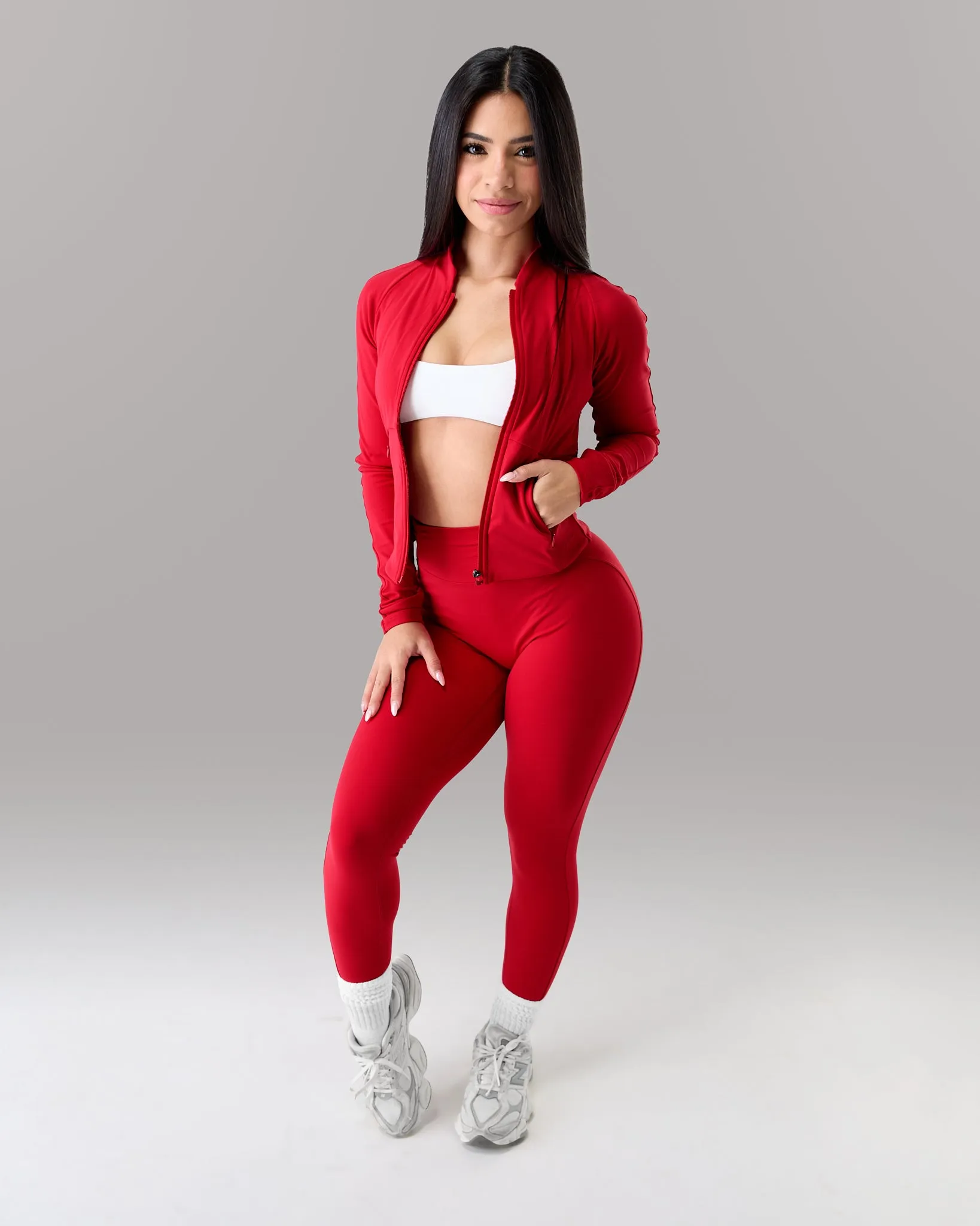 Aura Sculpt Jacket - Scarlet sold by Alphalete product image thumbnail 2