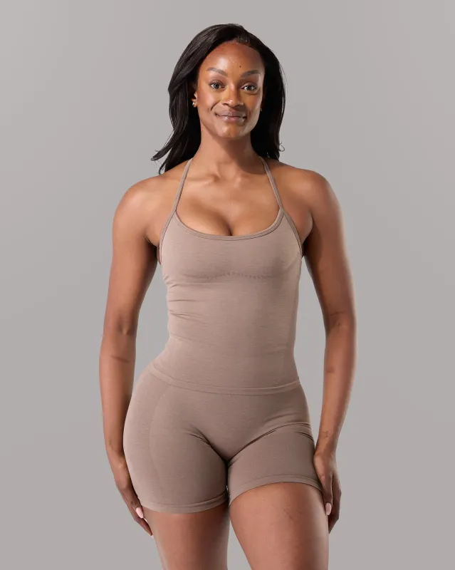 Halter Push Tank - Mocha sold by Alphalete