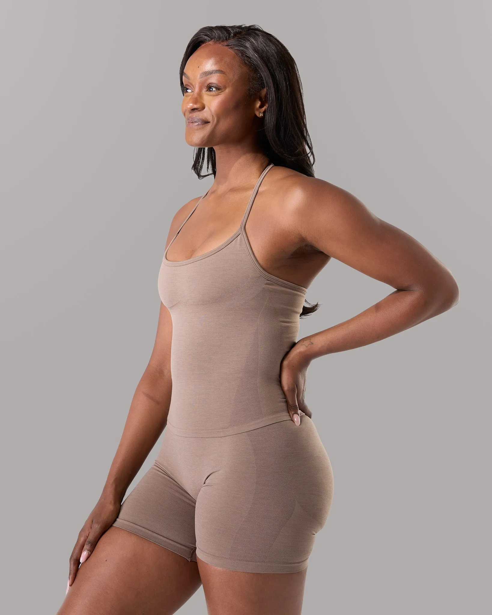 Halter Push Tank - Mocha sold by Alphalete product image thumbnail 4