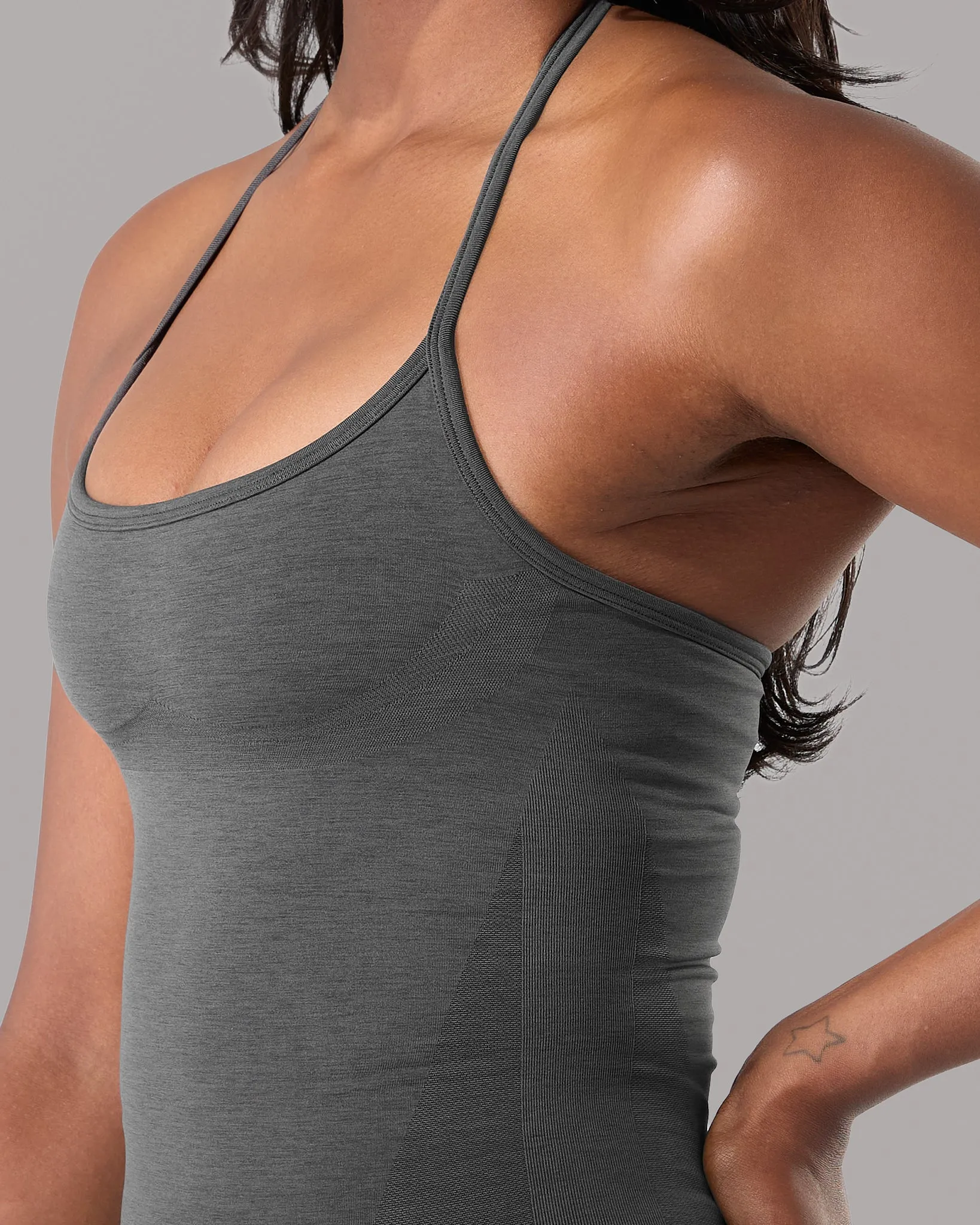 Halter Push Tank - Dark Heather Grey sold by Alphalete product image thumbnail 5