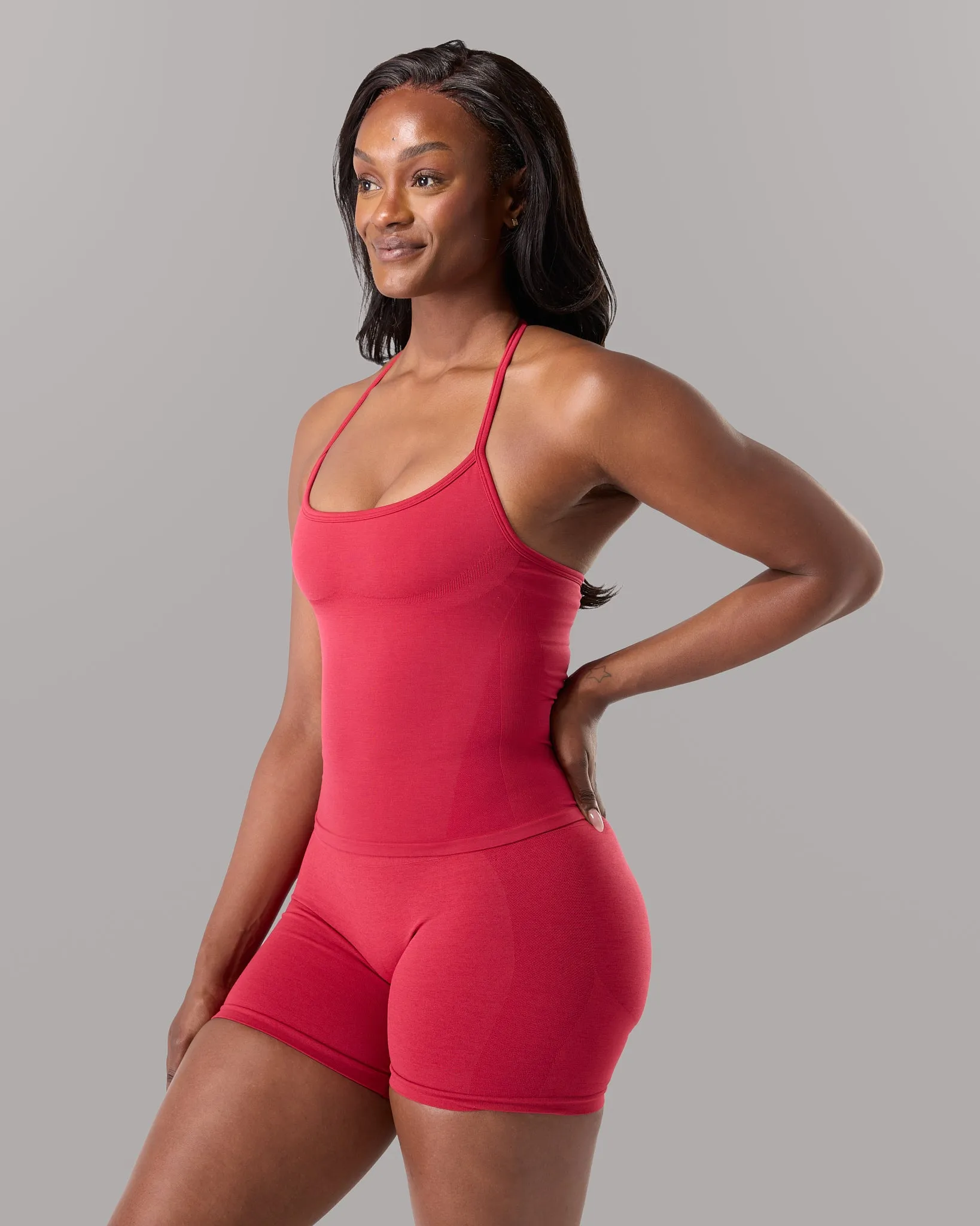Halter Push Tank - Scarlet sold by Alphalete product image thumbnail 4