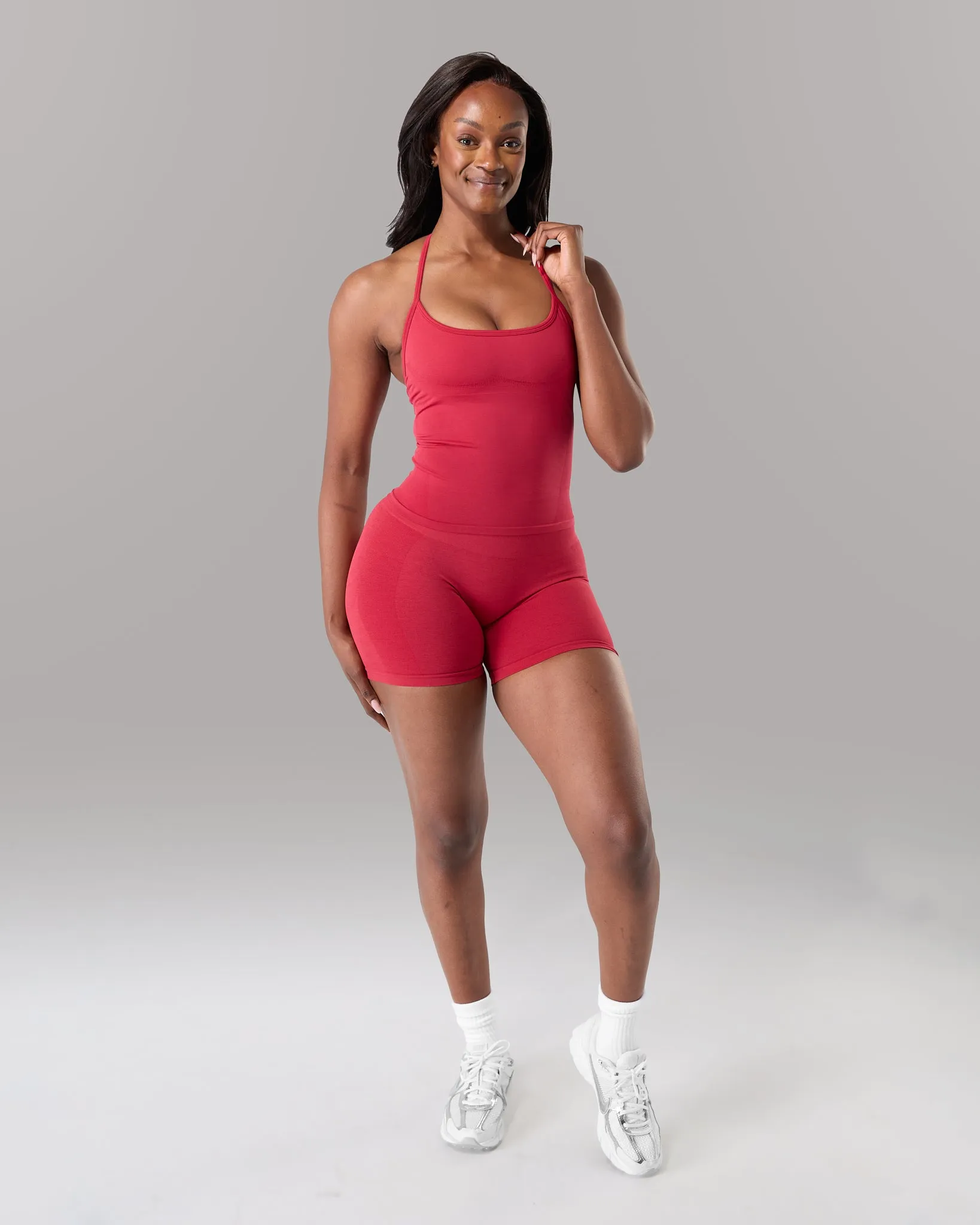 Halter Push Tank - Scarlet sold by Alphalete product image thumbnail 2