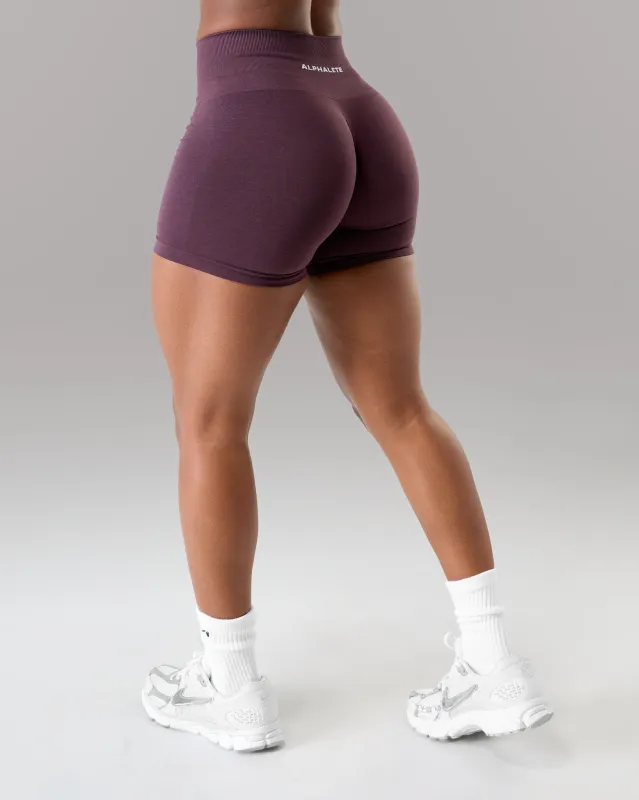 Amplify Mid Rise Short - Black Garnet sold by Alphalete