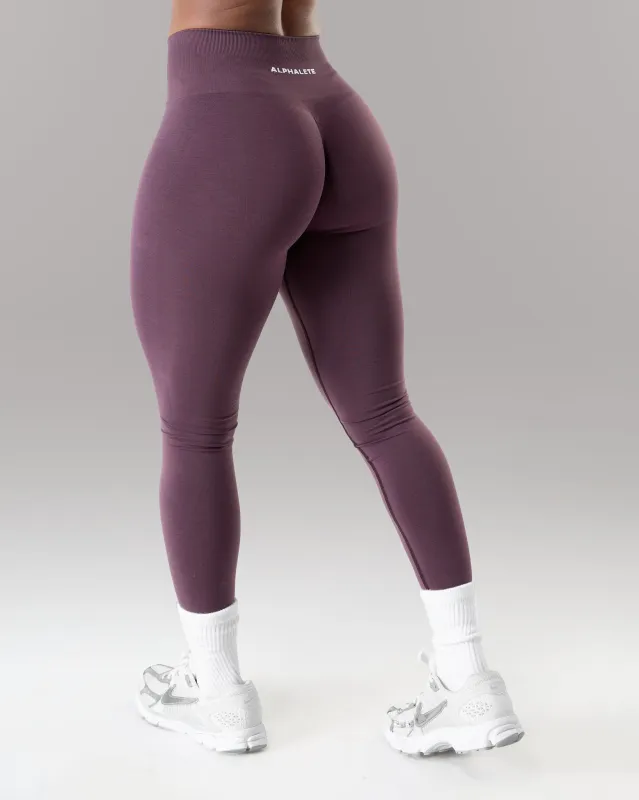 Amplify Mid Rise Legging - Black Garnet sold by Alphalete