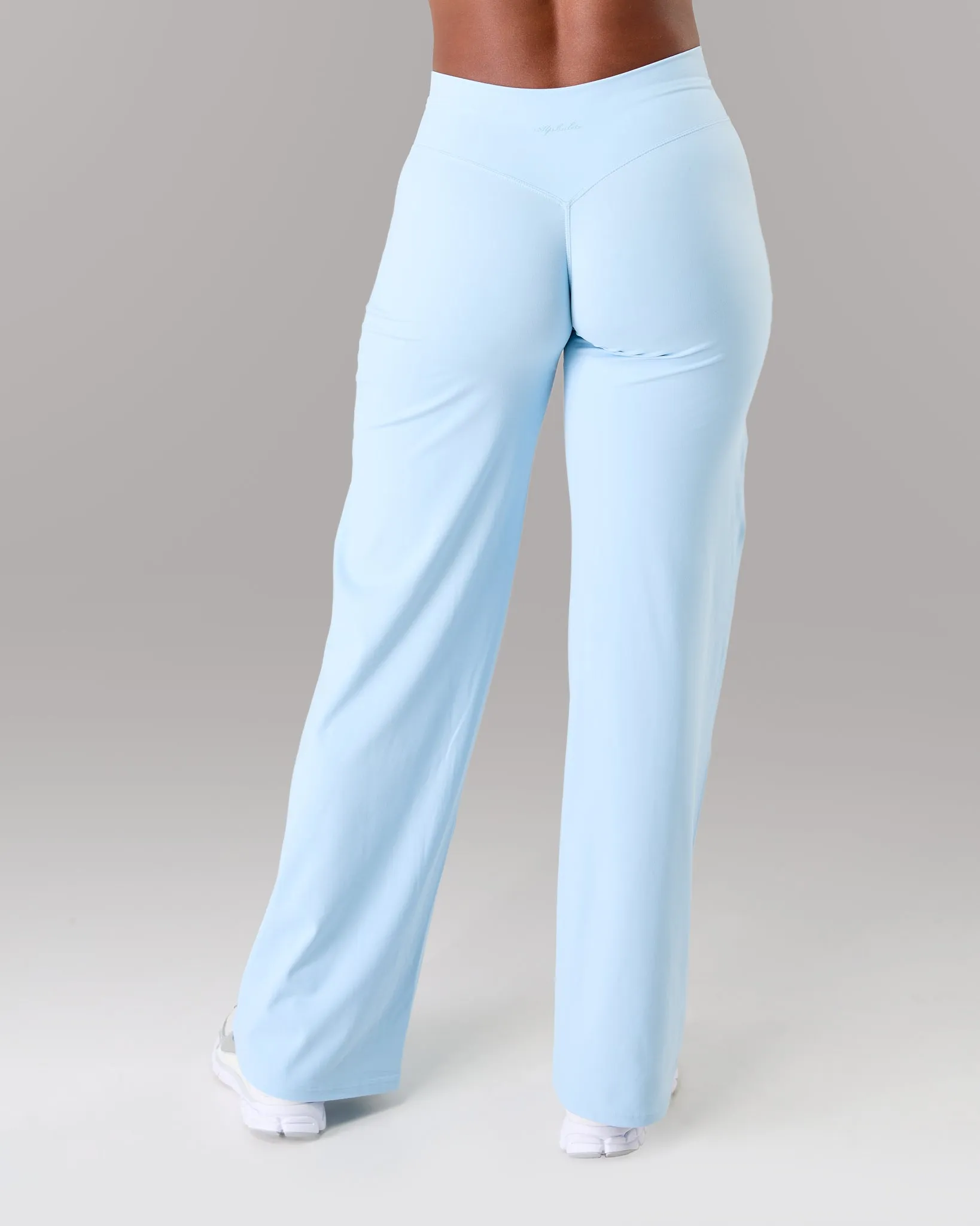 Aura Wide Leg Pant Long - Powder Blue sold by Alphalete product image thumbnail 4
