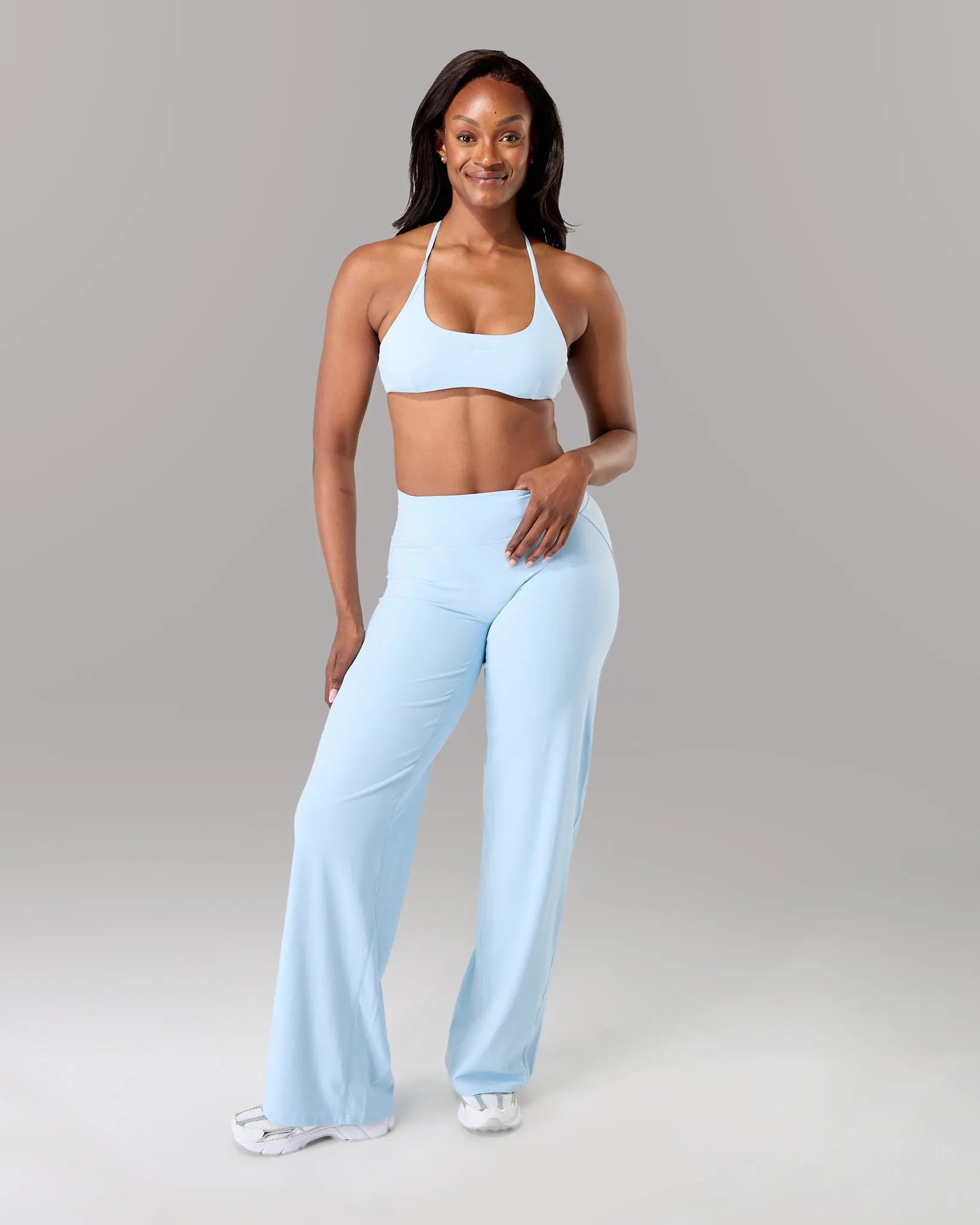Aura Wide Leg Pant Long - Powder Blue sold by Alphalete product image thumbnail 2