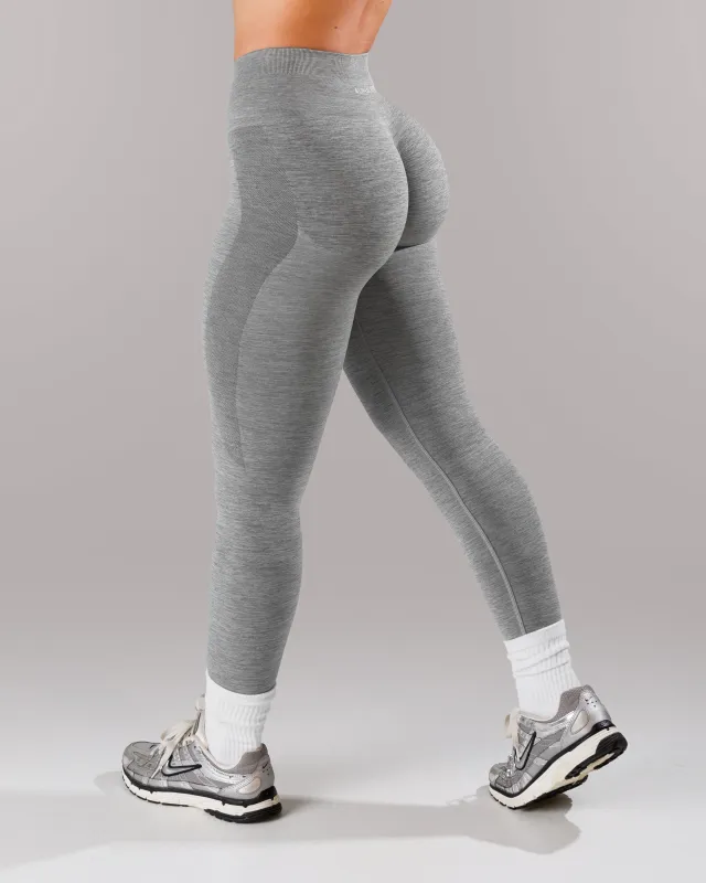 Pump Mid Rise Legging - Heather Grey made by Alphalete