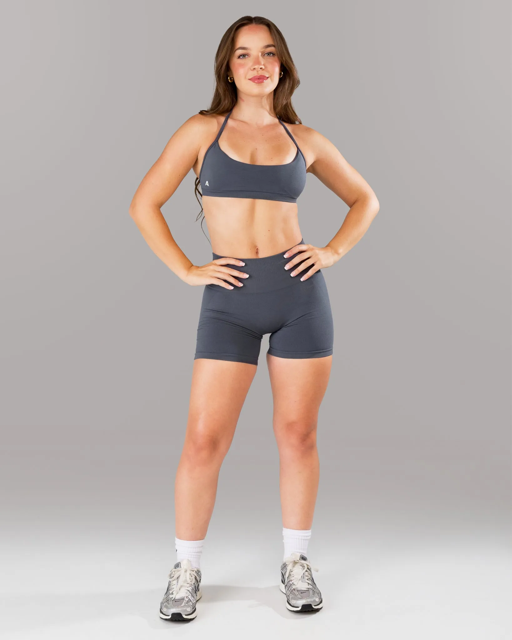 Pump Mid Rise Short - Dusty Navy sold by Alphalete product image thumbnail 4