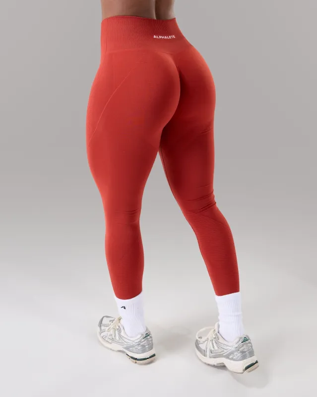 Revive High Rise Legging - Brick sold by Alphalete