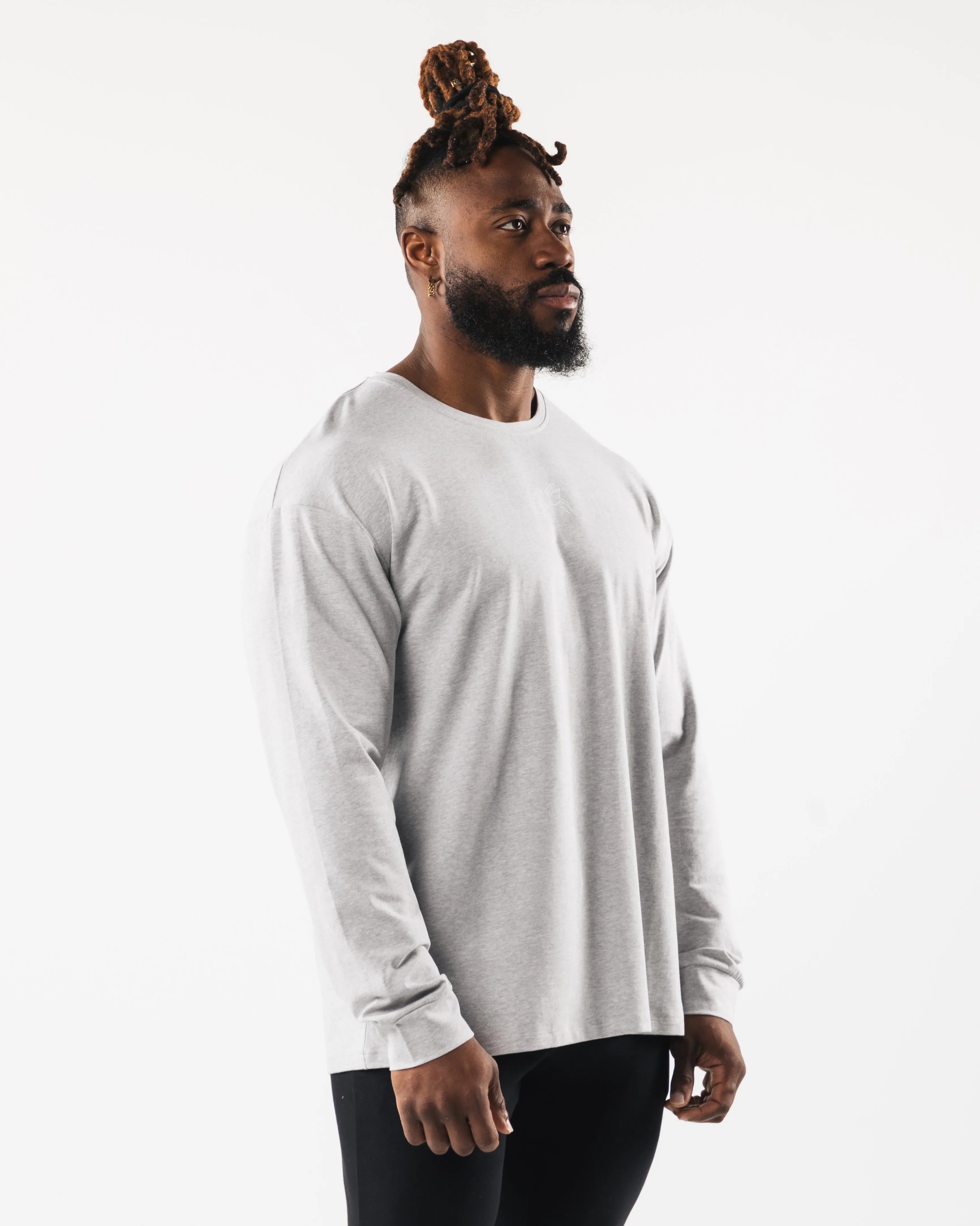Wolf Head LS Tee - Heather Grey sold by Alphalete product image thumbnail 3