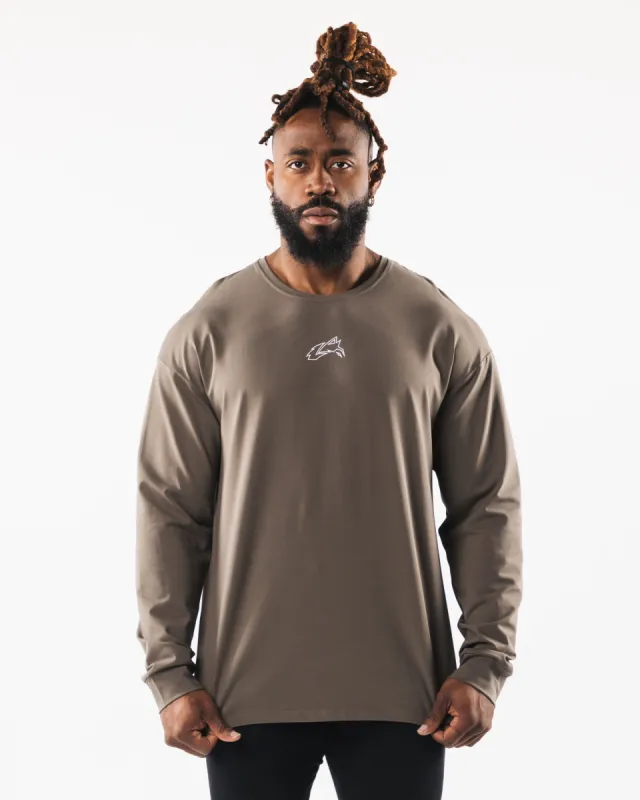 Wolf Head LS Tee - Desert Taupe sold by Alphalete