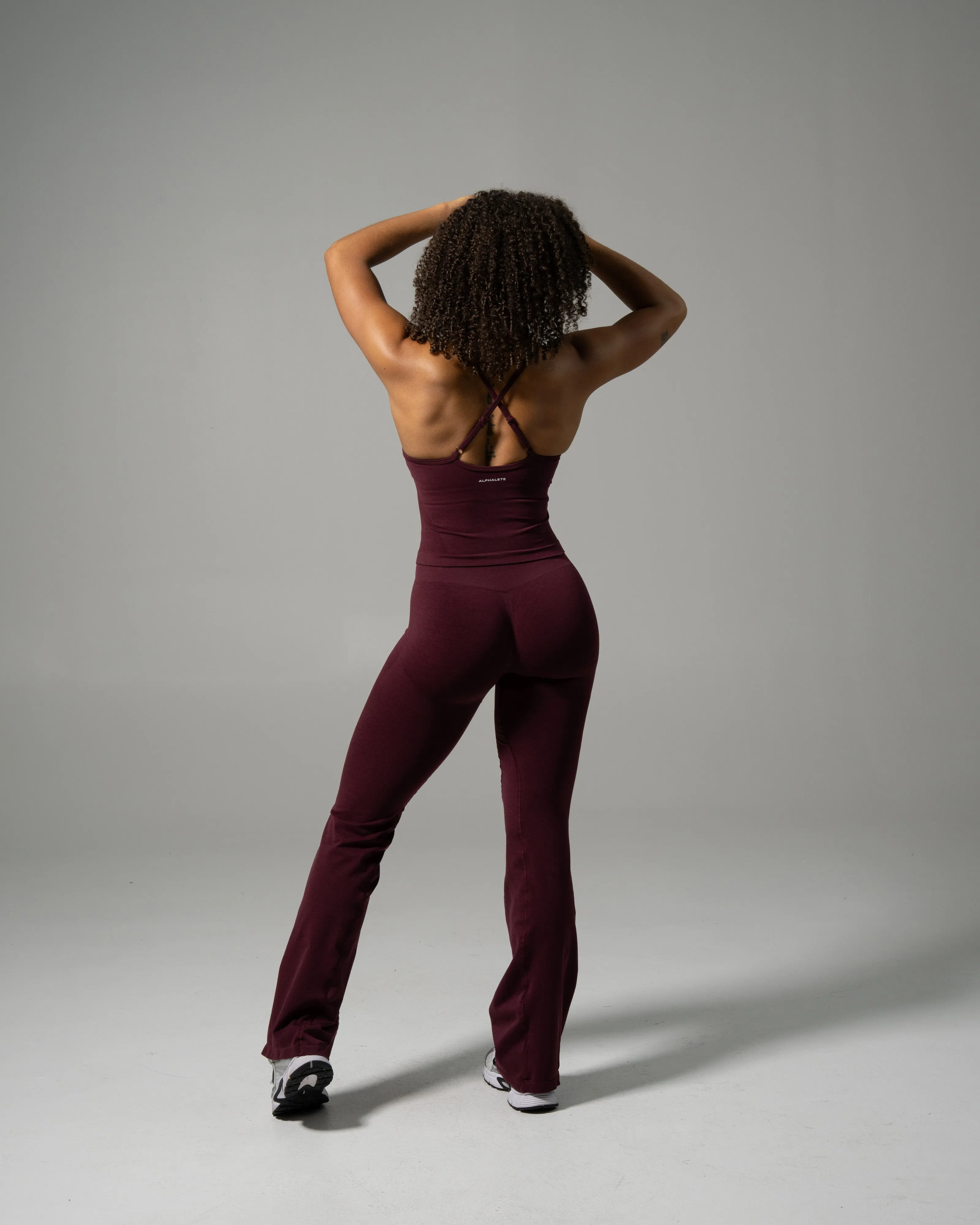 Pump Mid Rise Flared Pant - Merlot sold by Alphalete product image thumbnail 4