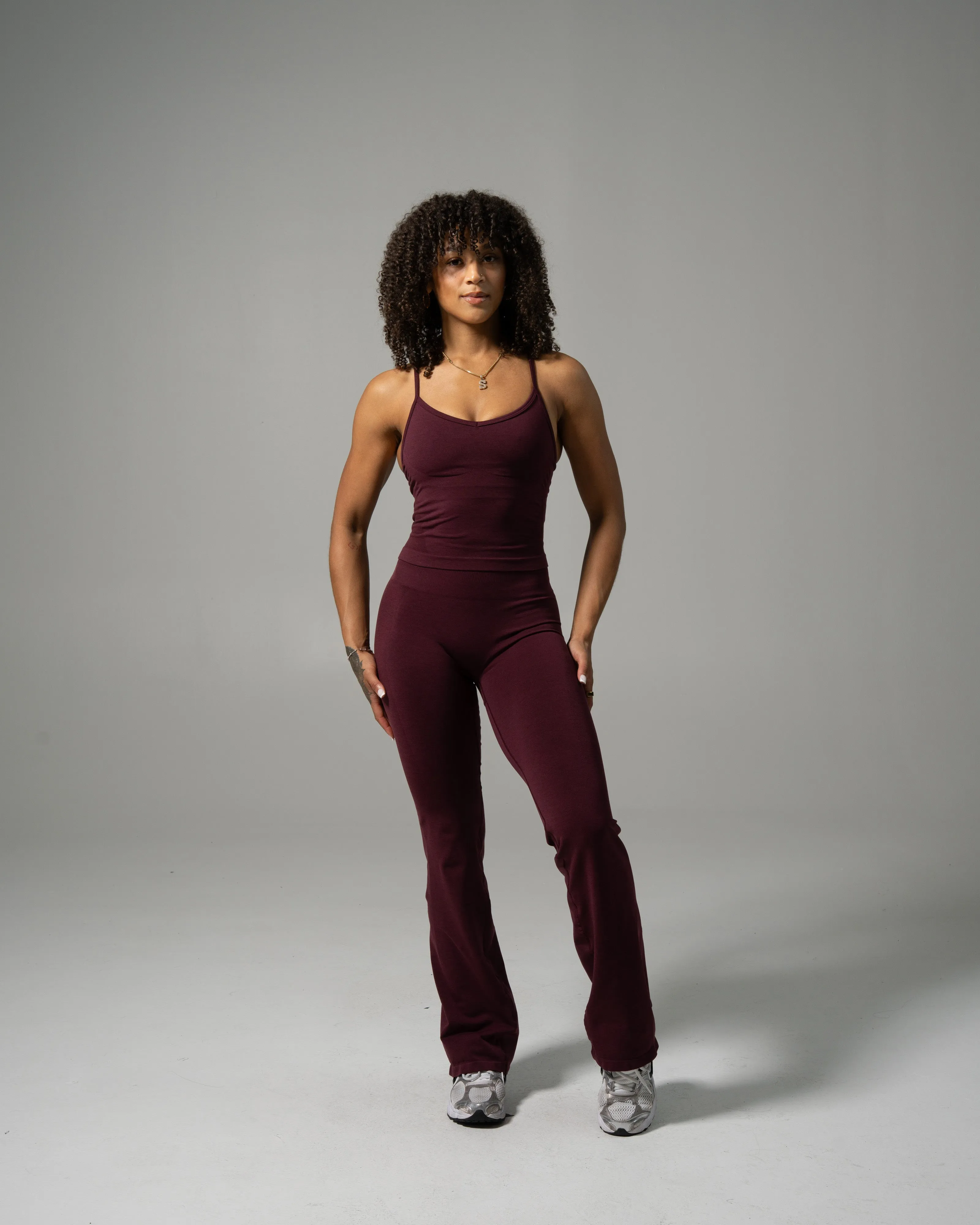 Pump Mid Rise Flared Pant - Merlot sold by Alphalete product image thumbnail 5