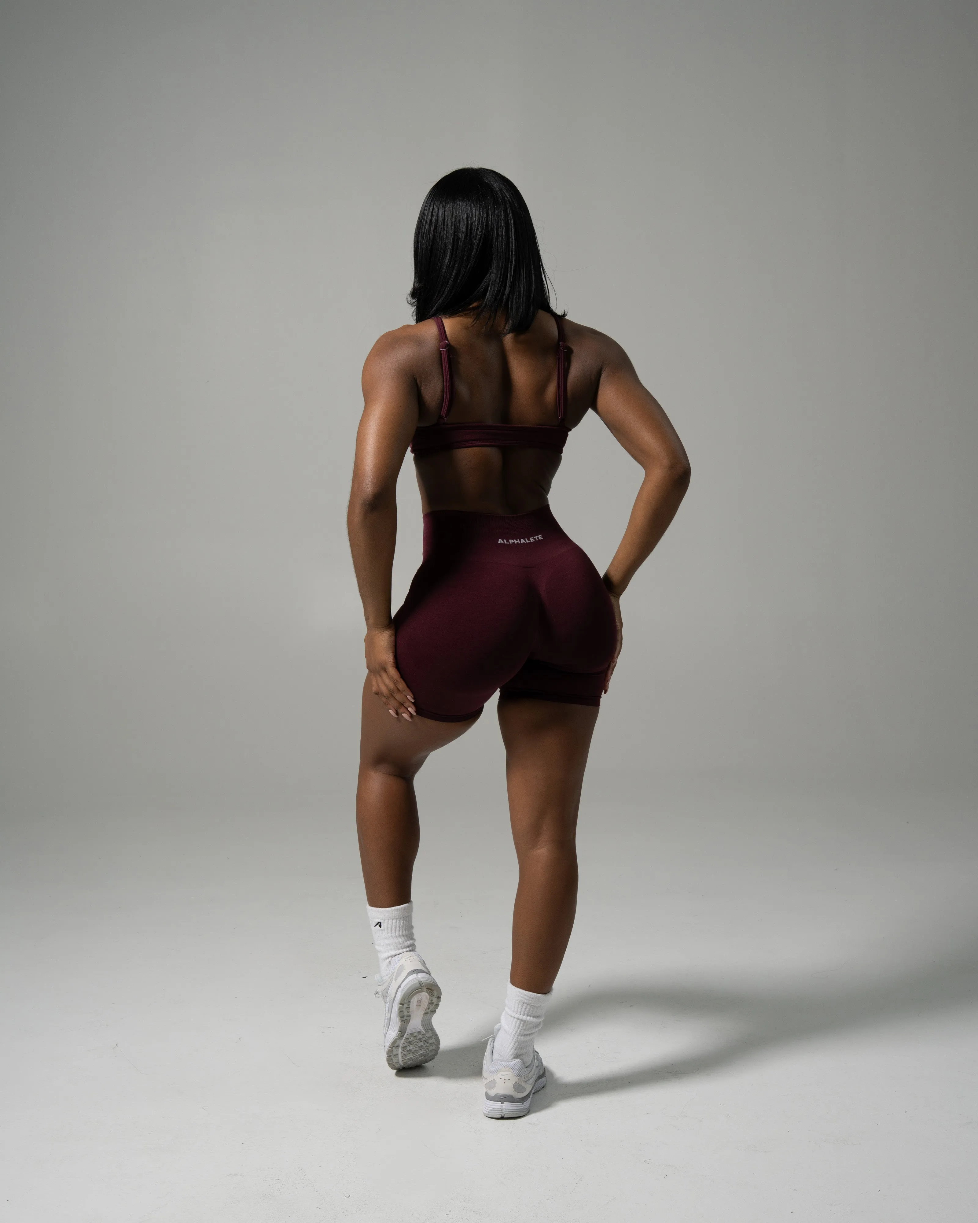 Pump Mid Rise Short - Merlot sold by Alphalete product image thumbnail 4