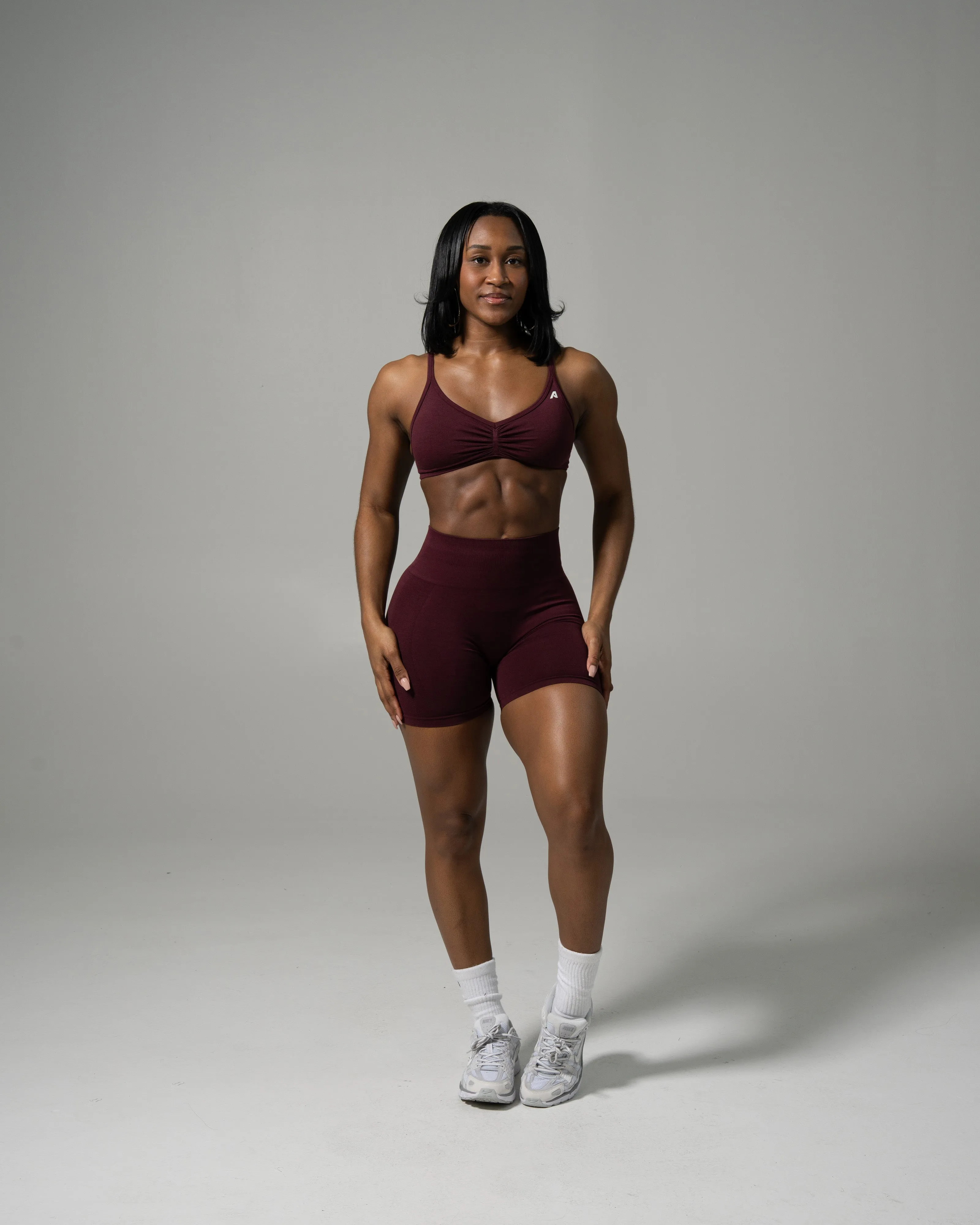 Pump Mid Rise Short - Merlot sold by Alphalete product image thumbnail 5