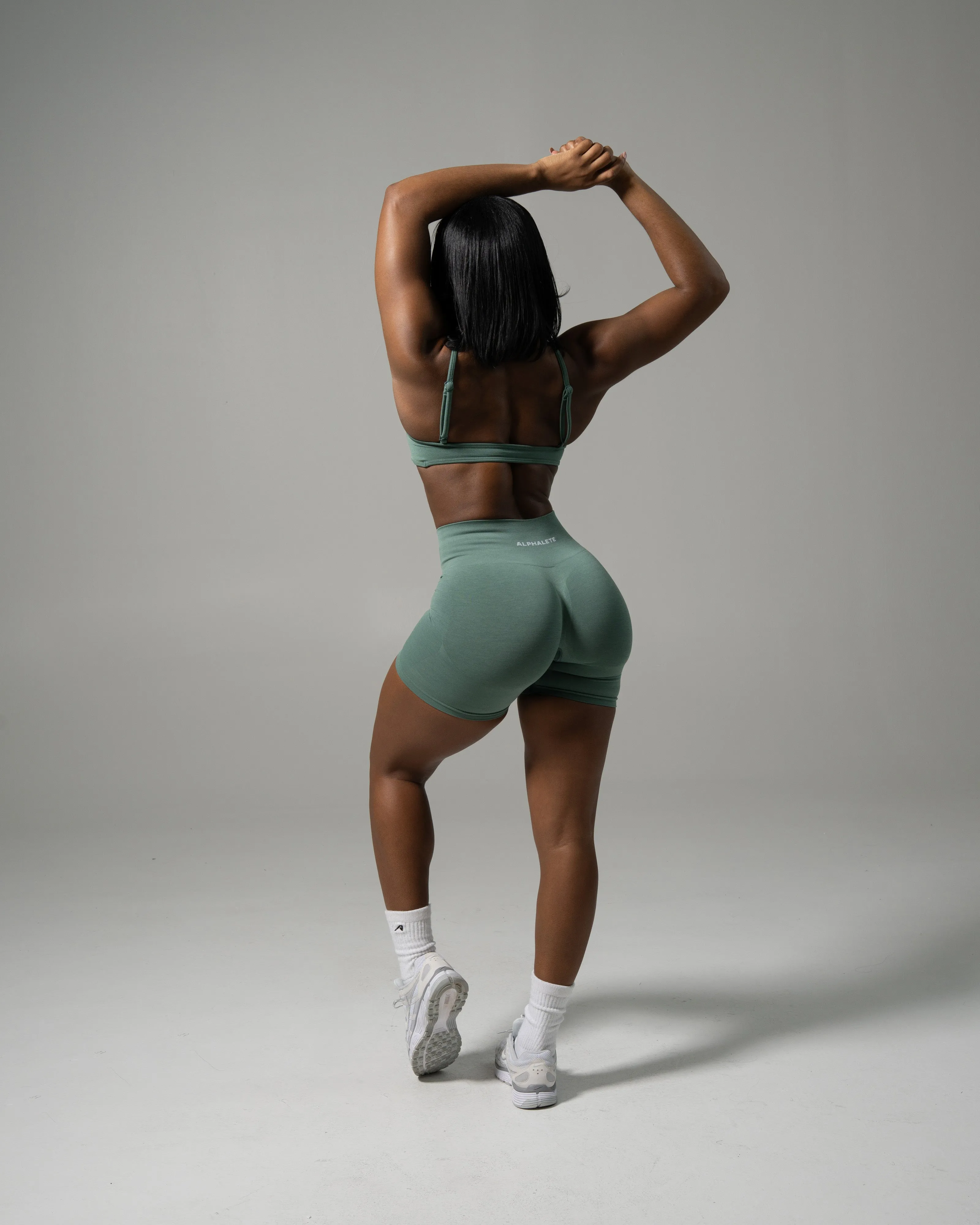 Pump Mid Rise Short - Juniper Green sold by Alphalete product image thumbnail 4