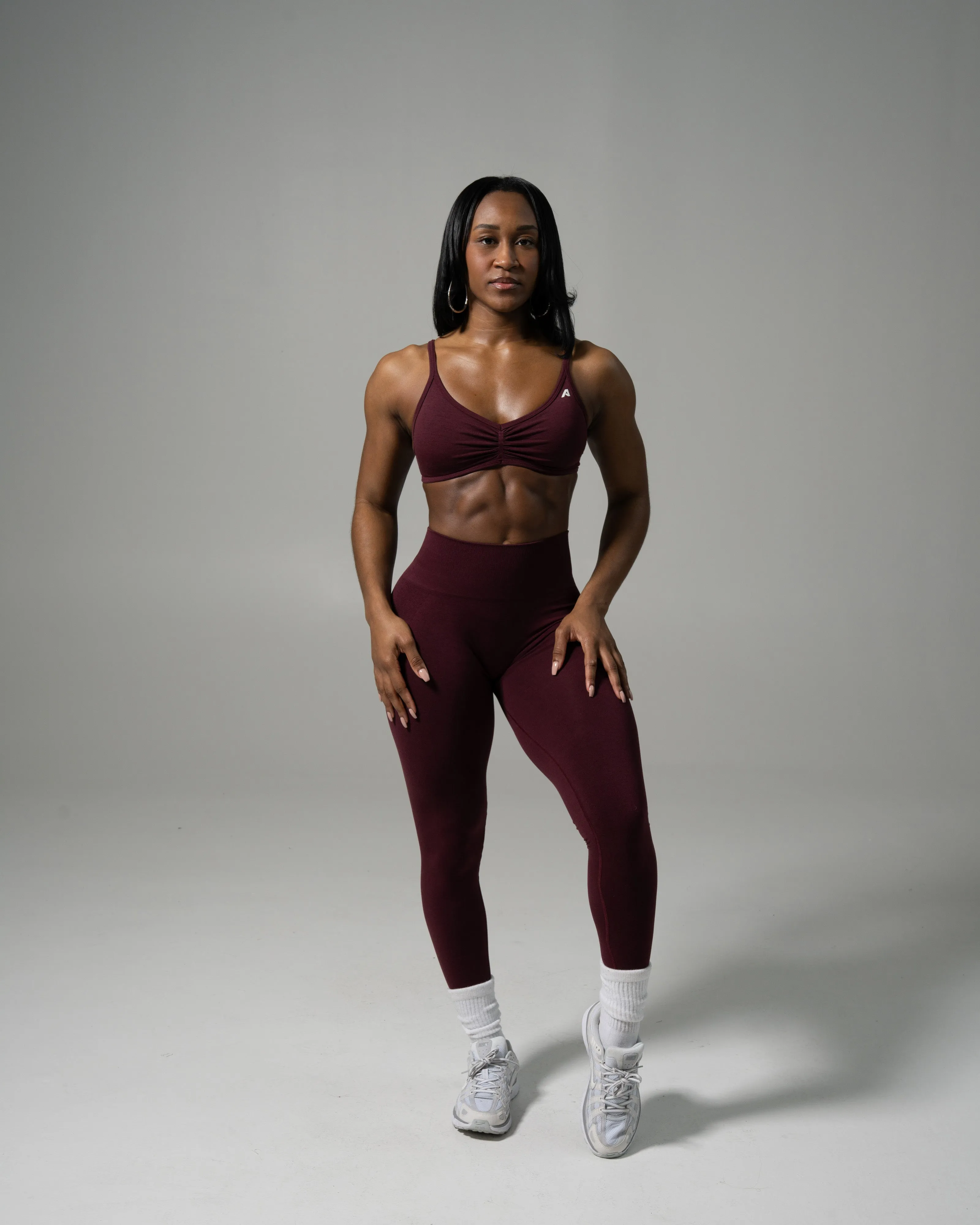 Pump Mid Rise Legging - Merlot sold by Alphalete product image thumbnail 5