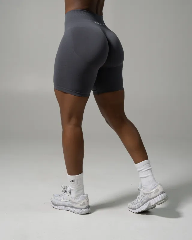 Pump Mid Rise Biker Short - Thunderstorm sold by Alphalete