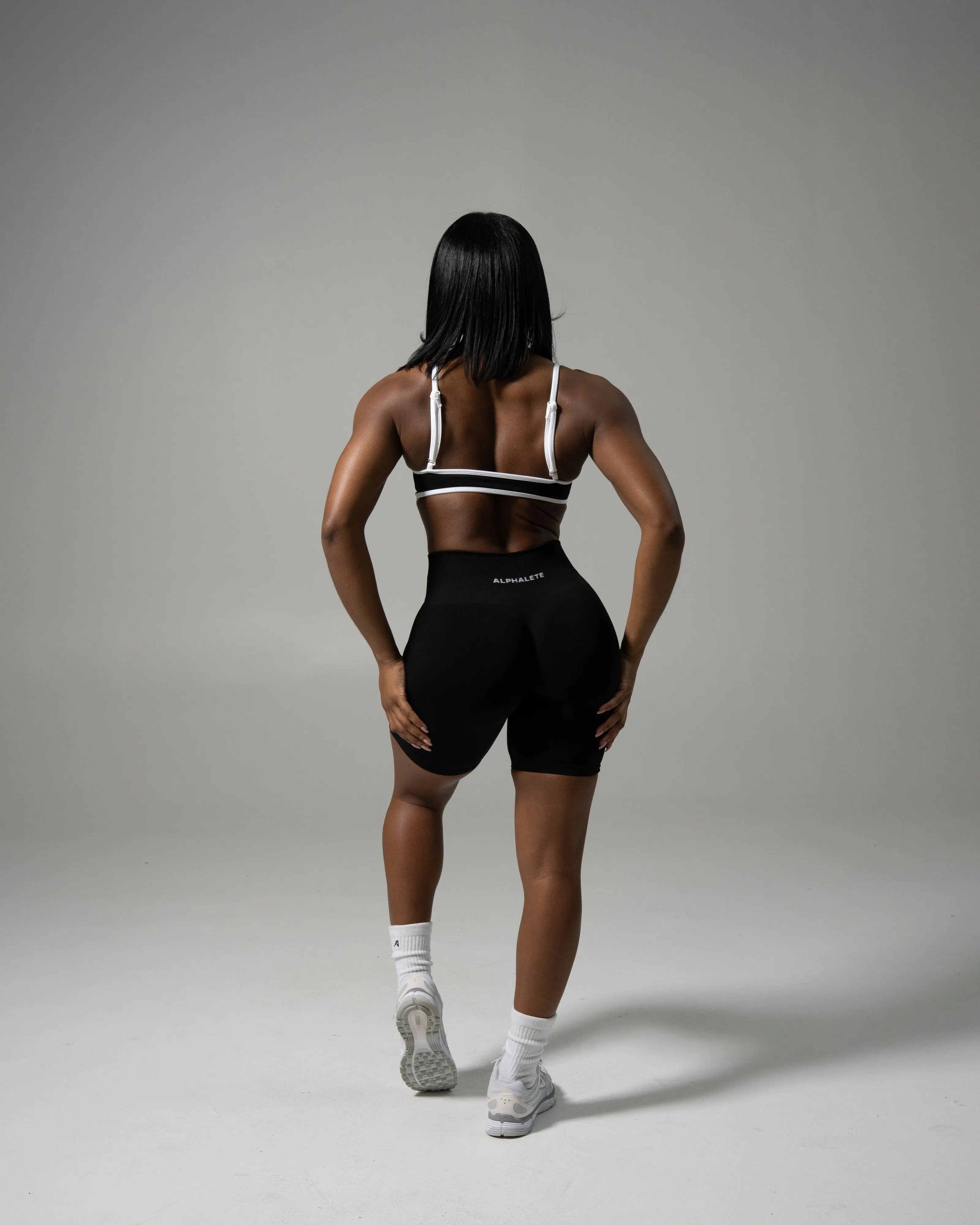 Pump Mid Rise Biker Short - Black sold by Alphalete product image thumbnail 4