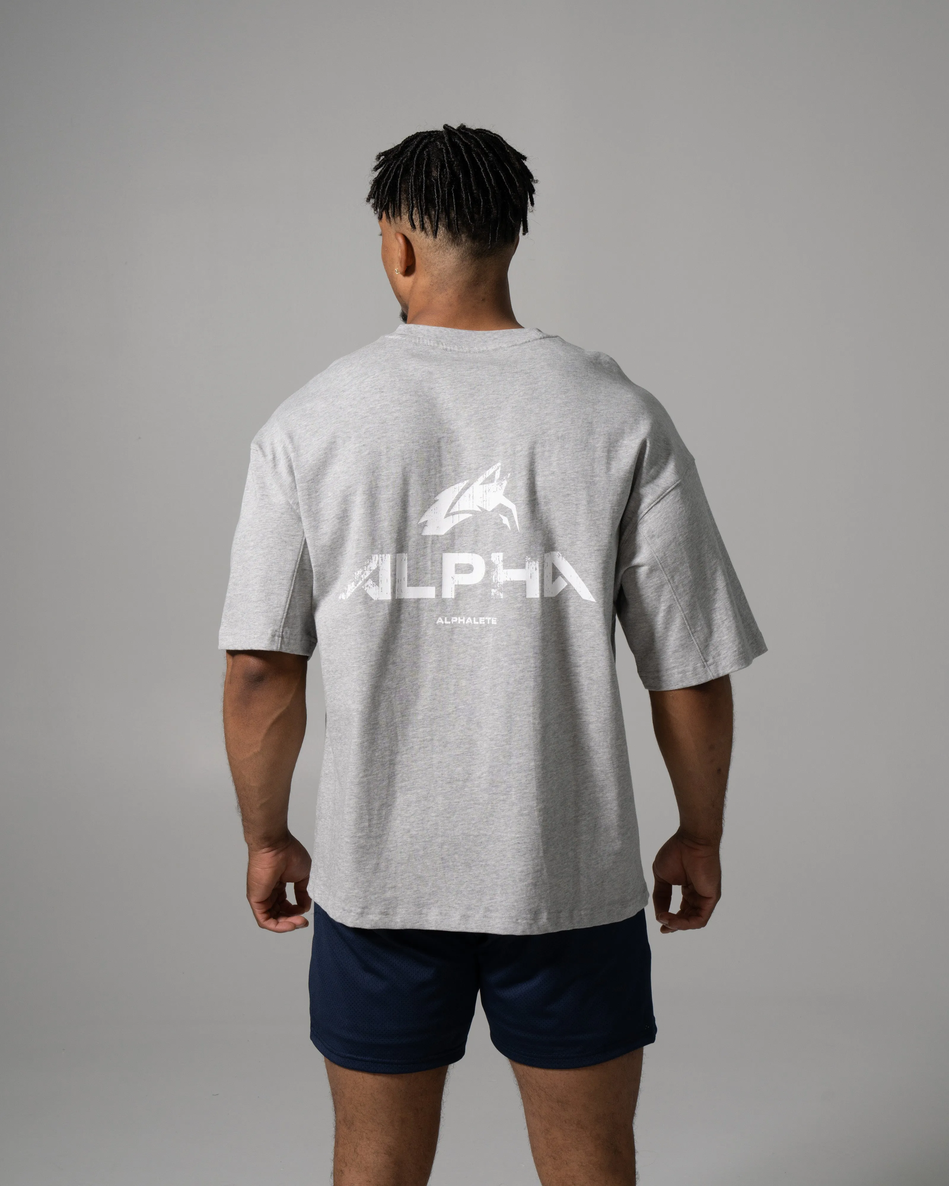 Alpha Tee - Med Heather Grey sold by Alphalete
