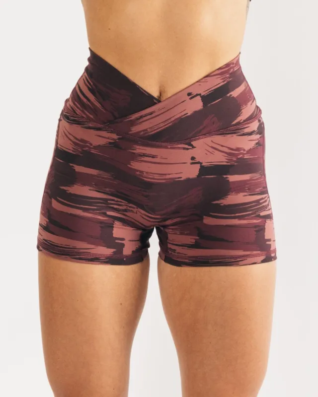 Surface Power Short 5" - Burgundy Canvas Camo sold by Alphalete