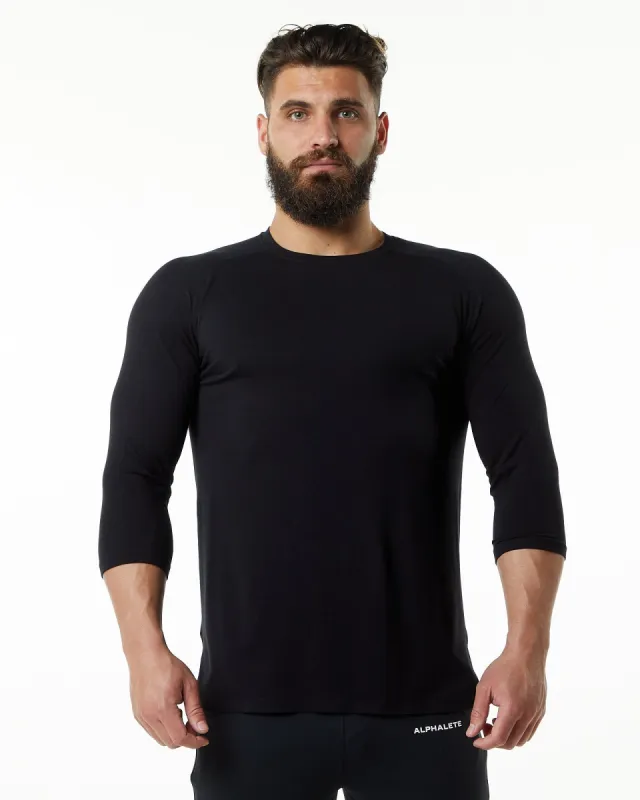 Evo 3/4 Sleeve Tee - Black sold by Alphalete