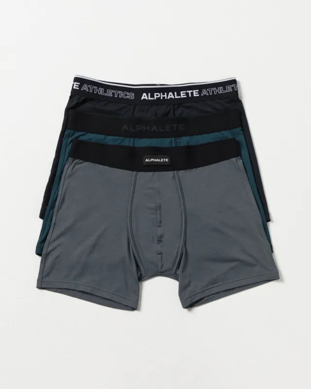 Classic Boxer Brief 3pk - Black / Midnight / Smoke sold by Alphalete