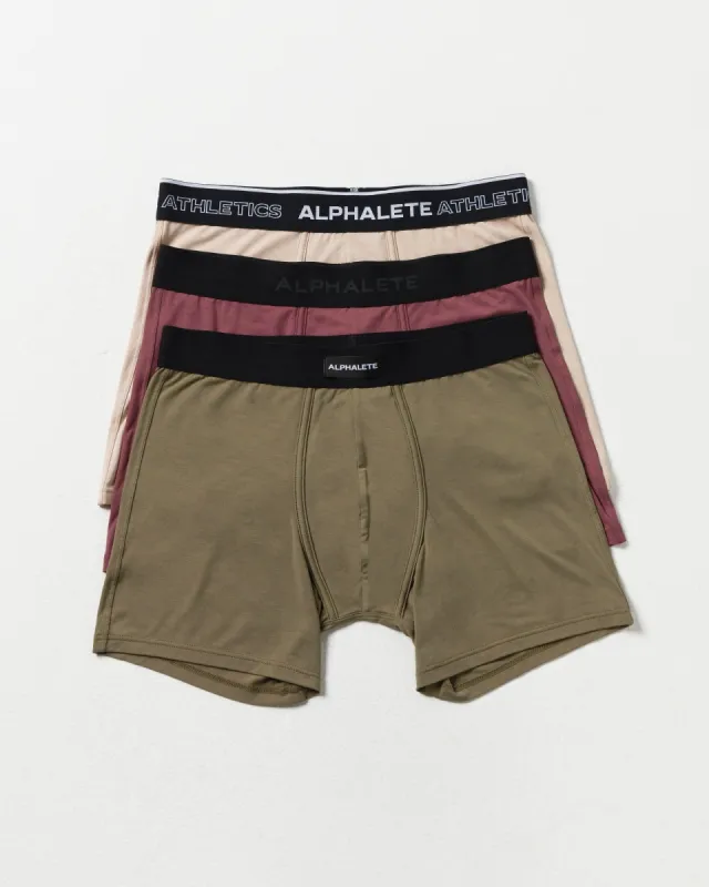 Classic Boxer Brief 3pk - Autumn / Willow / Linen sold by Alphalete