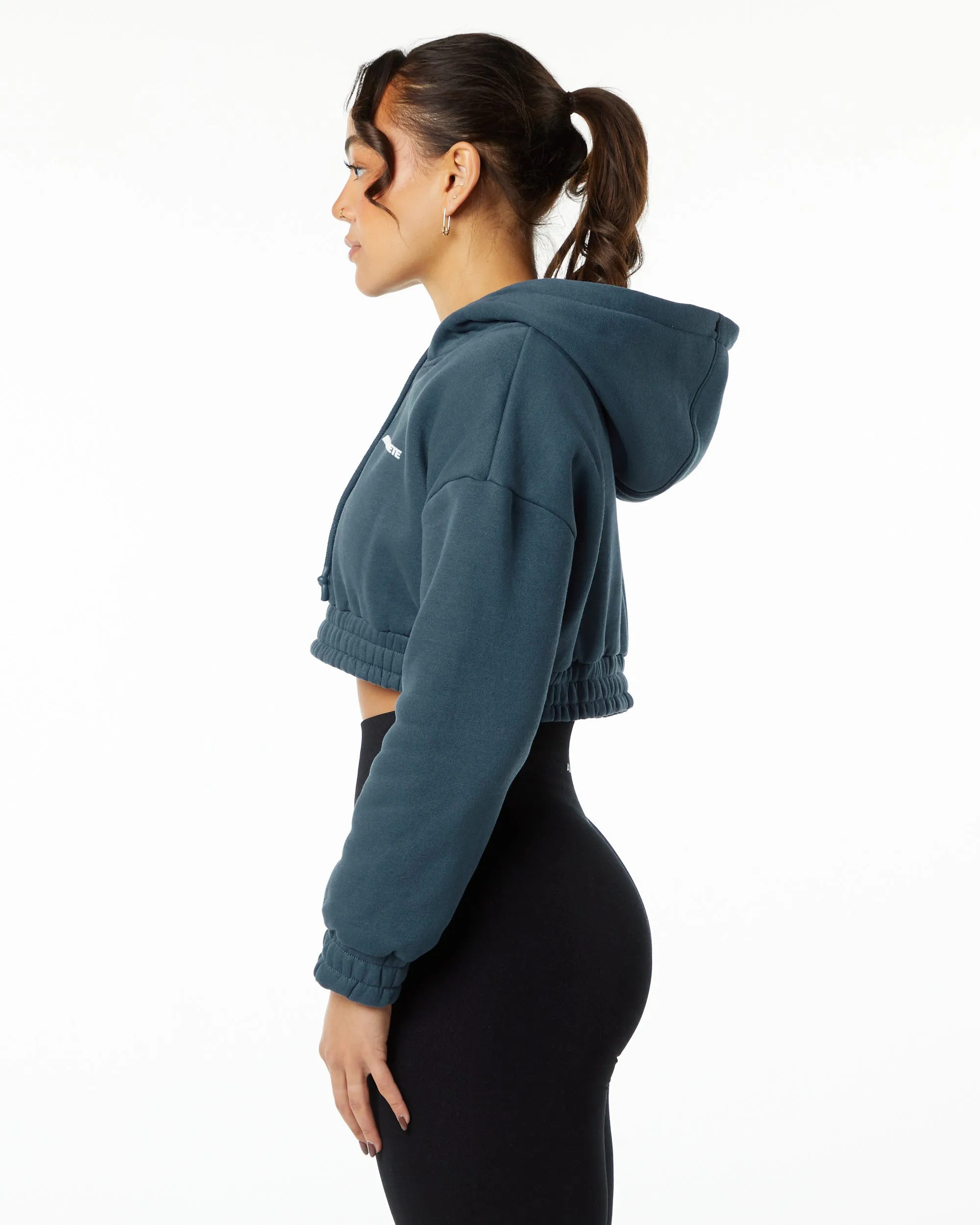 Classic Capital Crop Hoodie - Whale Blue sold by Alphalete product image thumbnail 2